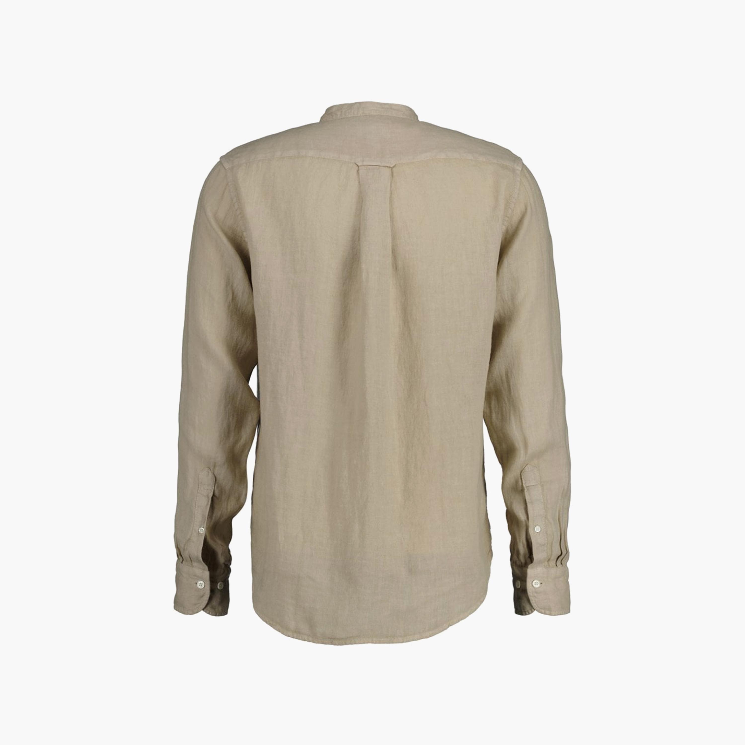 Gant Logo Detail Mandarin Long Sleeves Shirt with Patch Pocket-men-clothing-shirts-image-2