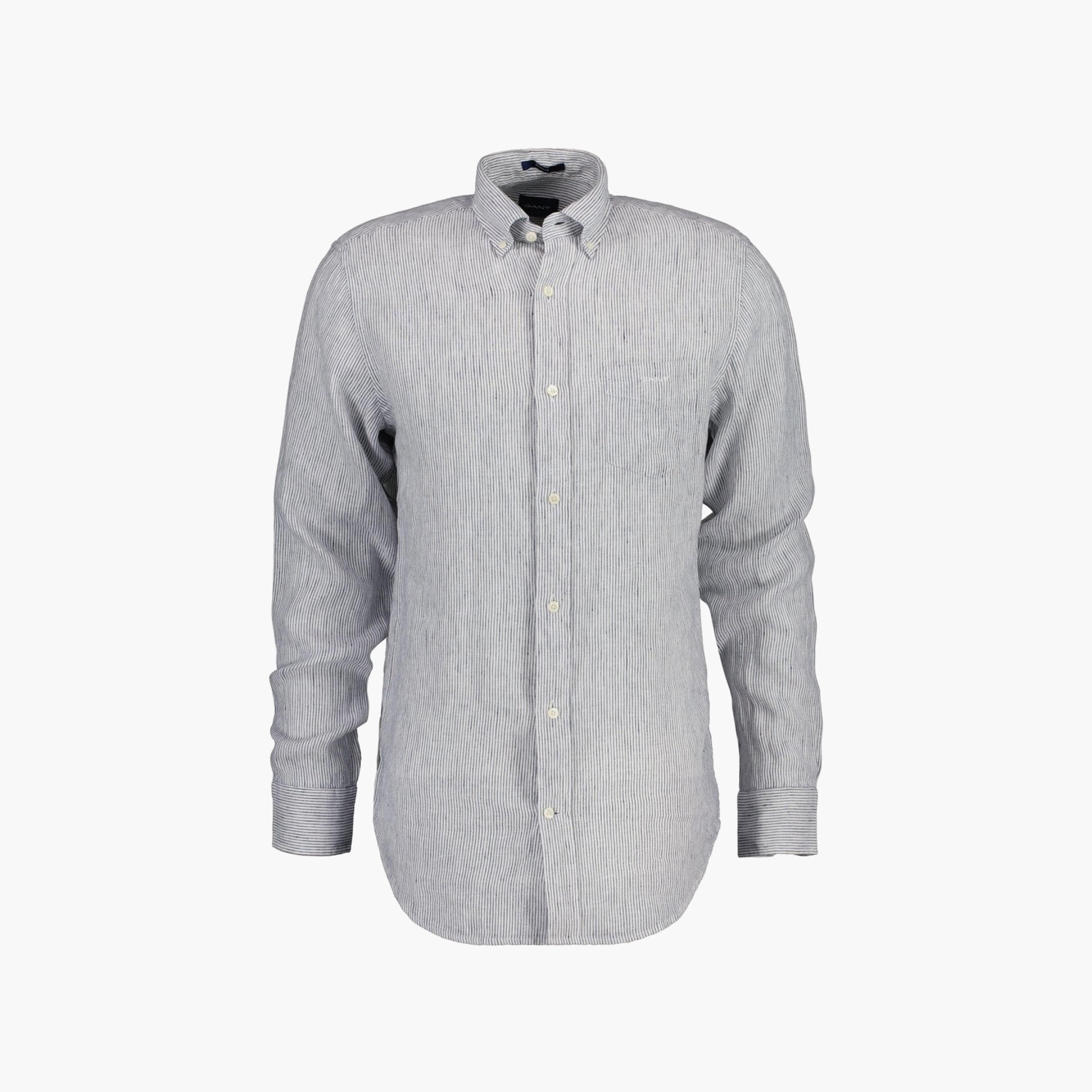 Gant Striped Button Down Collar Long Sleeves Shirt with Patch Pocket-men-clothing-shirts-image-1