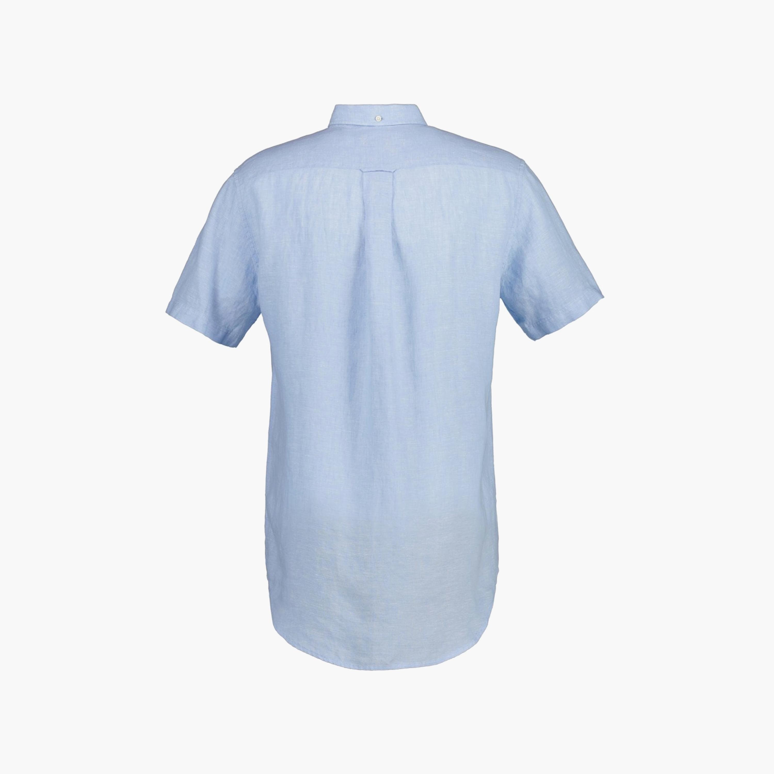 قميص من جانت بأكمام قصيرة وياقة بأزرار سفلية وجيب رقعة-men-clothing-shirts-image-2