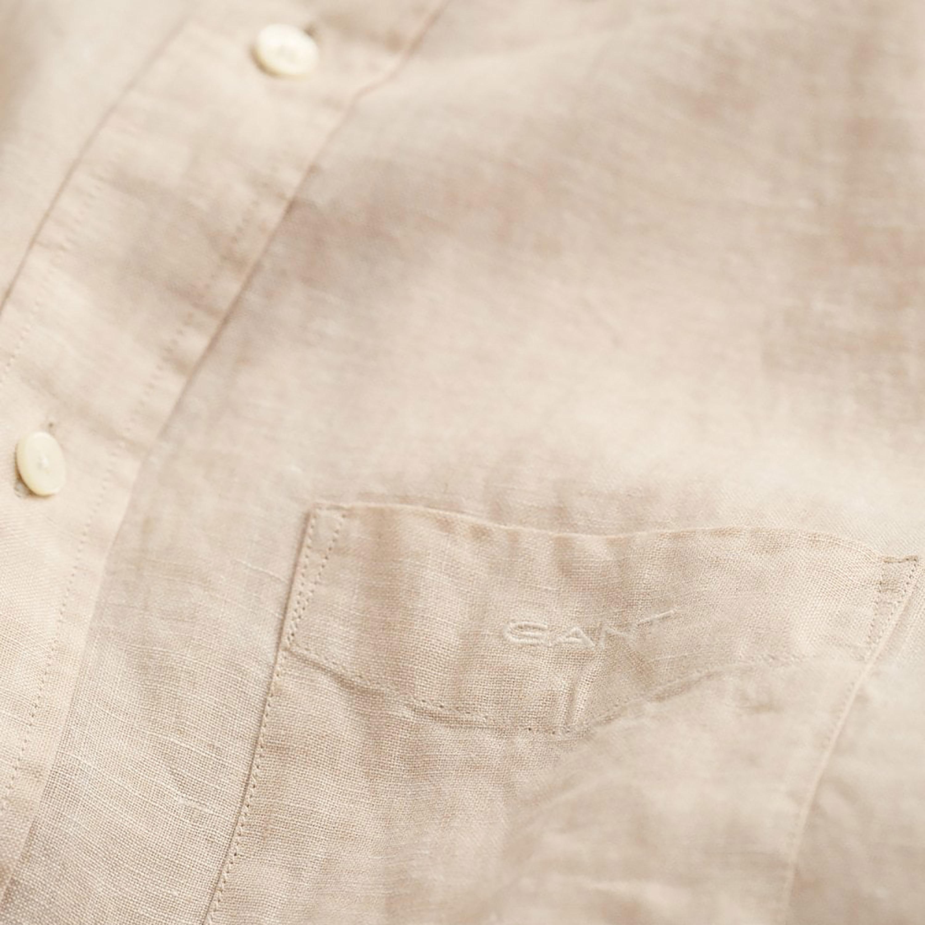 Gant Logo Detail Button Down Collar Short Sleeves Shirt with Patch Pocket-men-clothing-shirts-image-2