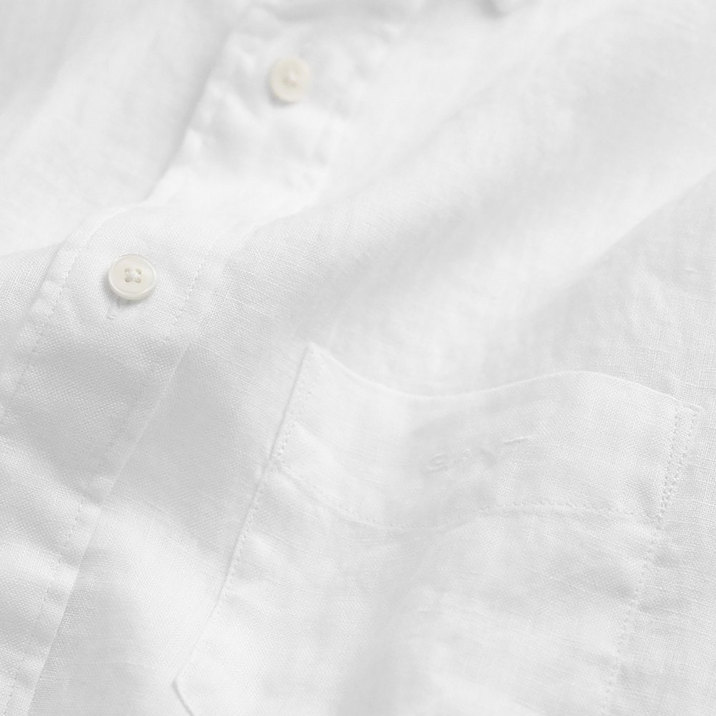 Gant Logo Detail Button Down Collar Short Sleeves Shirt with Patch Pocket-men-clothing-shirts-image-2