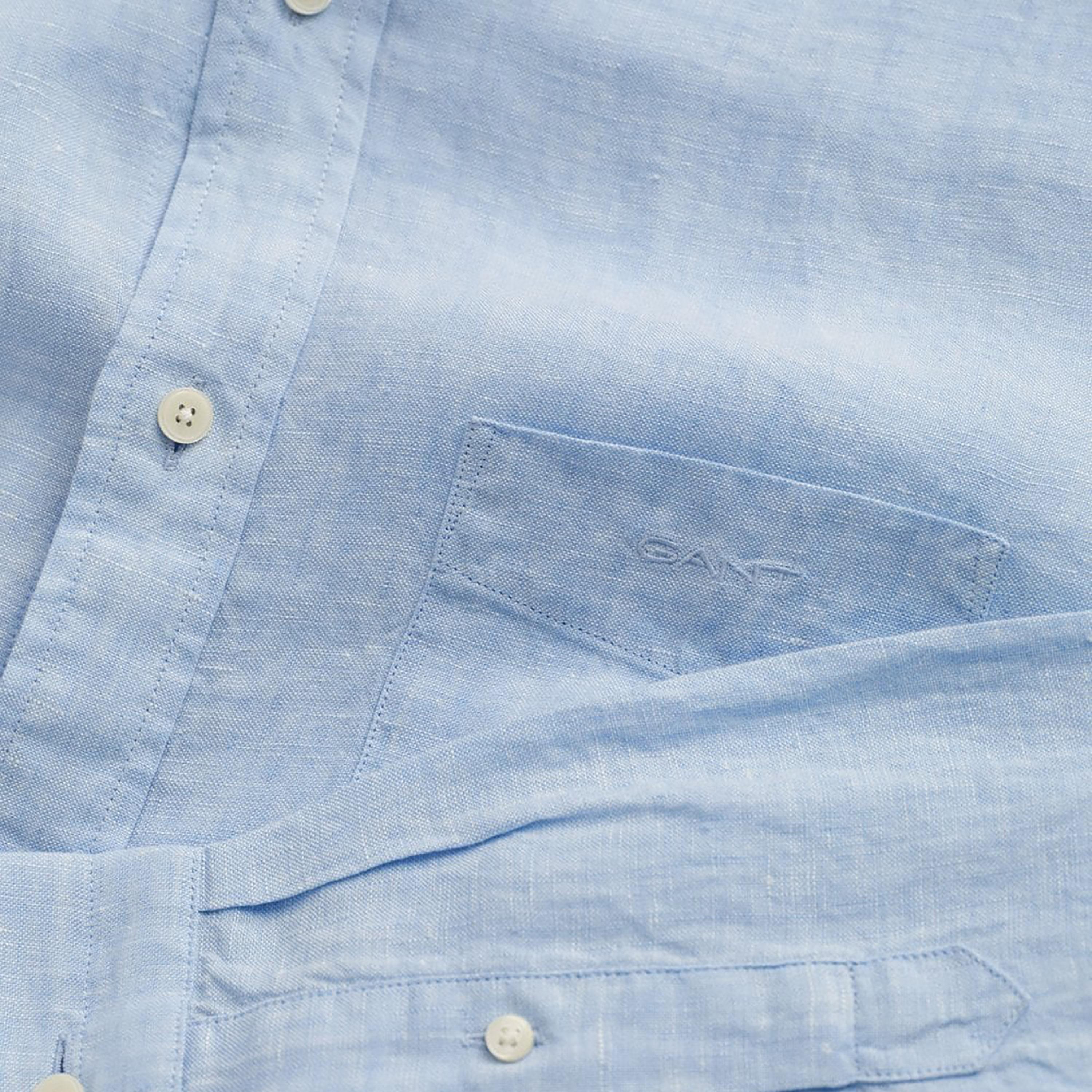 Gant Logo Detail Button Down Collar Long Sleeves Shirt with Patch Pocket-men-clothing-shirts-image-2