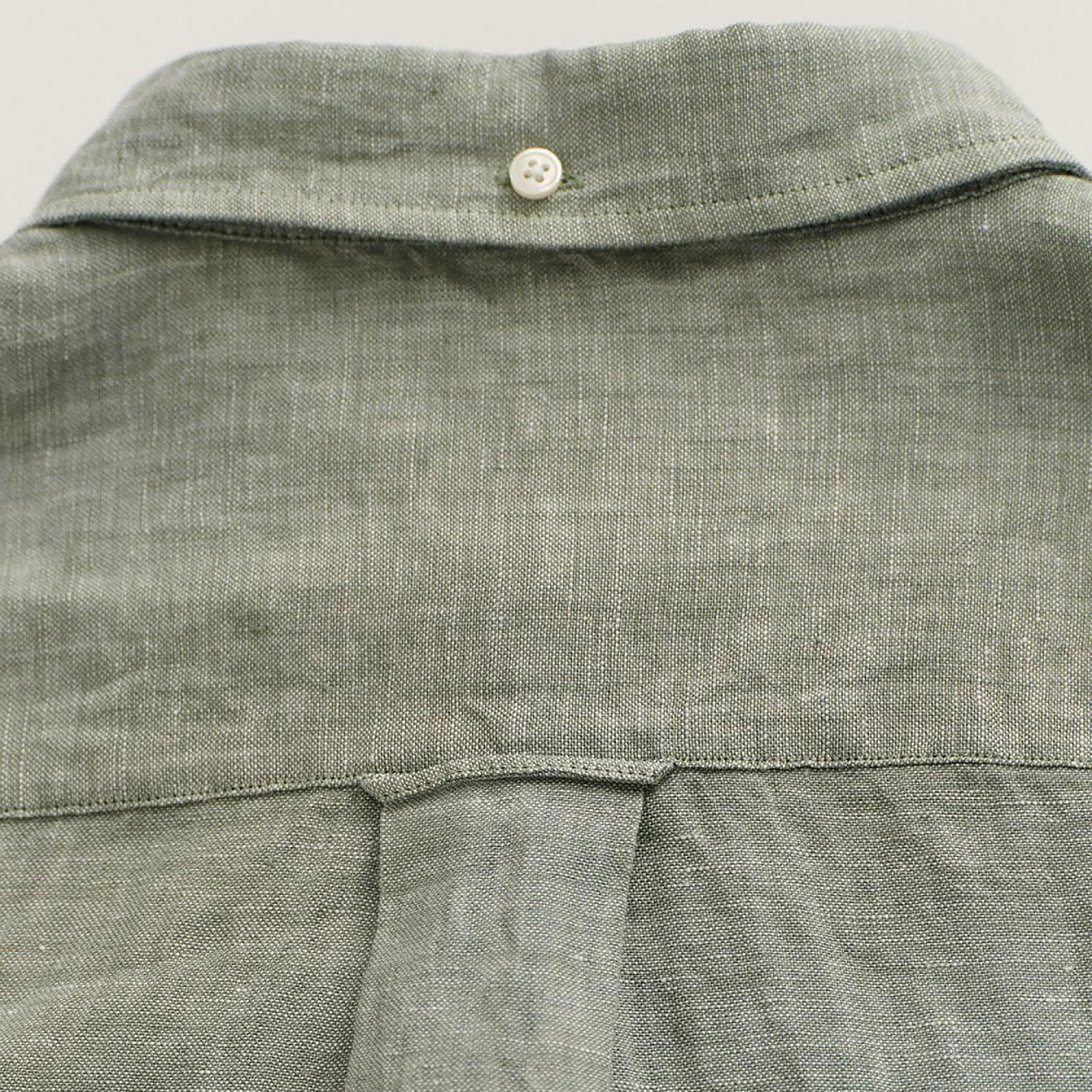 Gant Logo Detail Button Down Collar Long Sleeves Shirt with Patch Pocket-men-clothing-shirts-image-3
