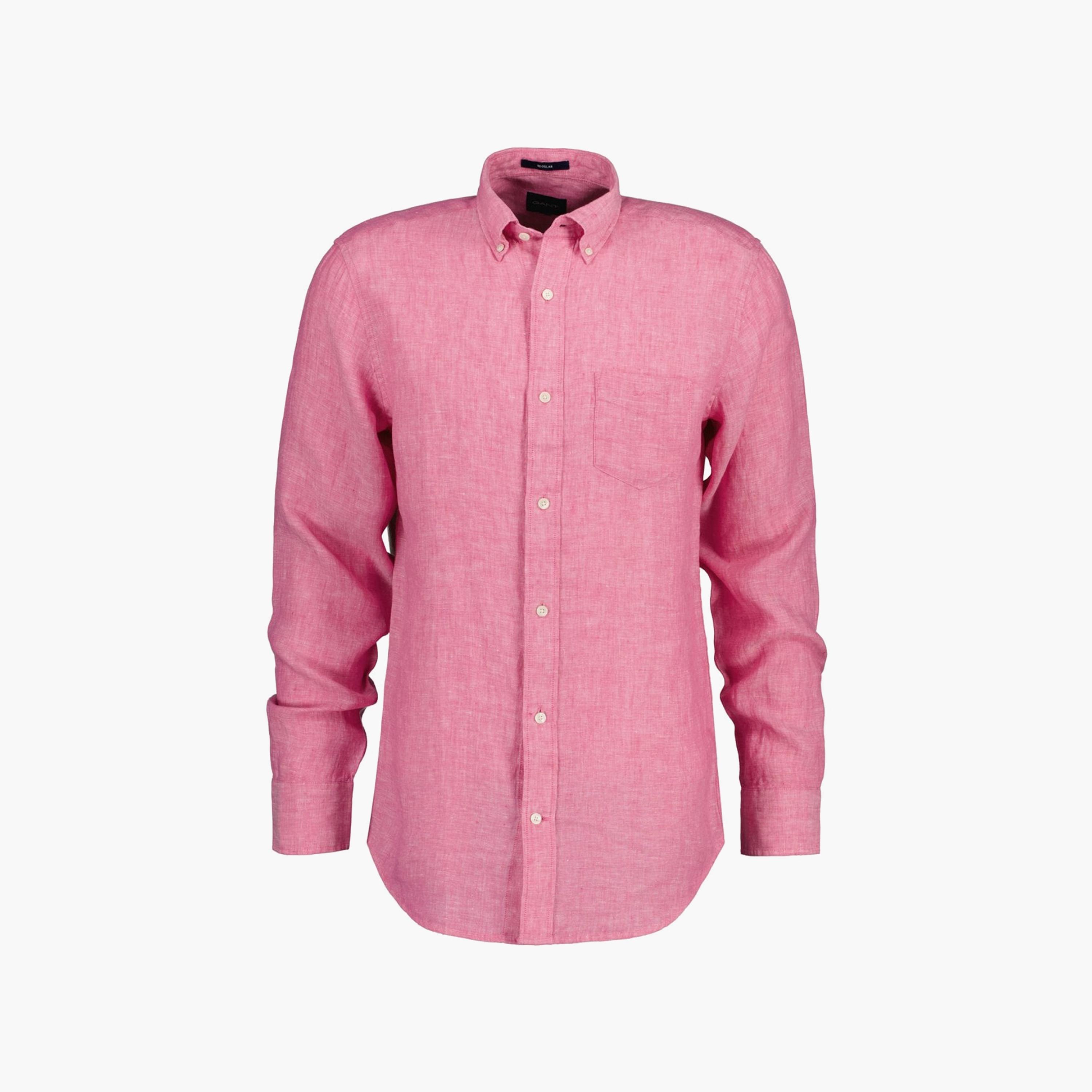 Gant Logo Detail Button Down Collar Long Sleeves Shirt with Patch Pocket-men-clothing-shirts-image-1