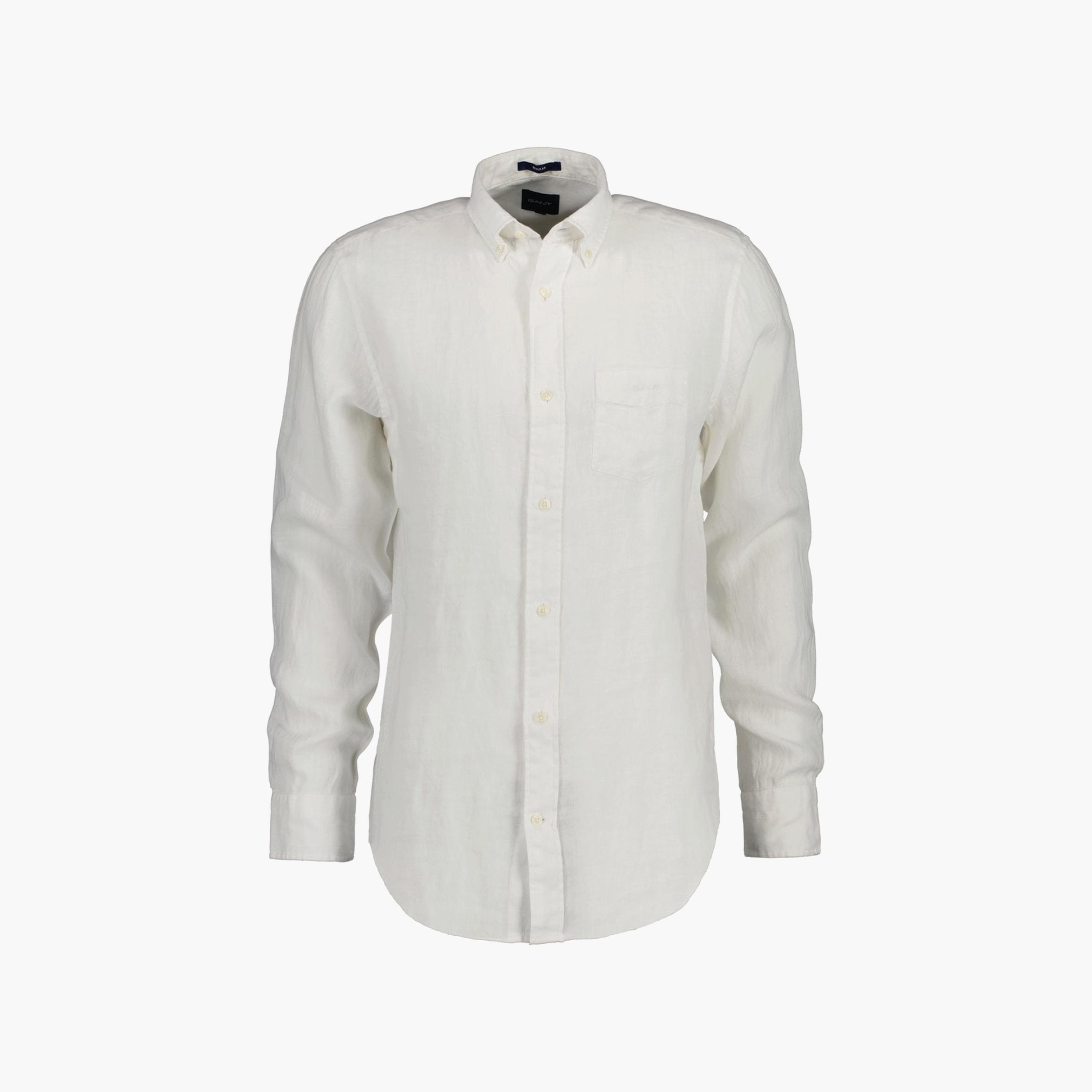 Gant Logo Detail Button Down Collar Long Sleeves Shirt with Patch Pocket-men-clothing-shirts-image-1