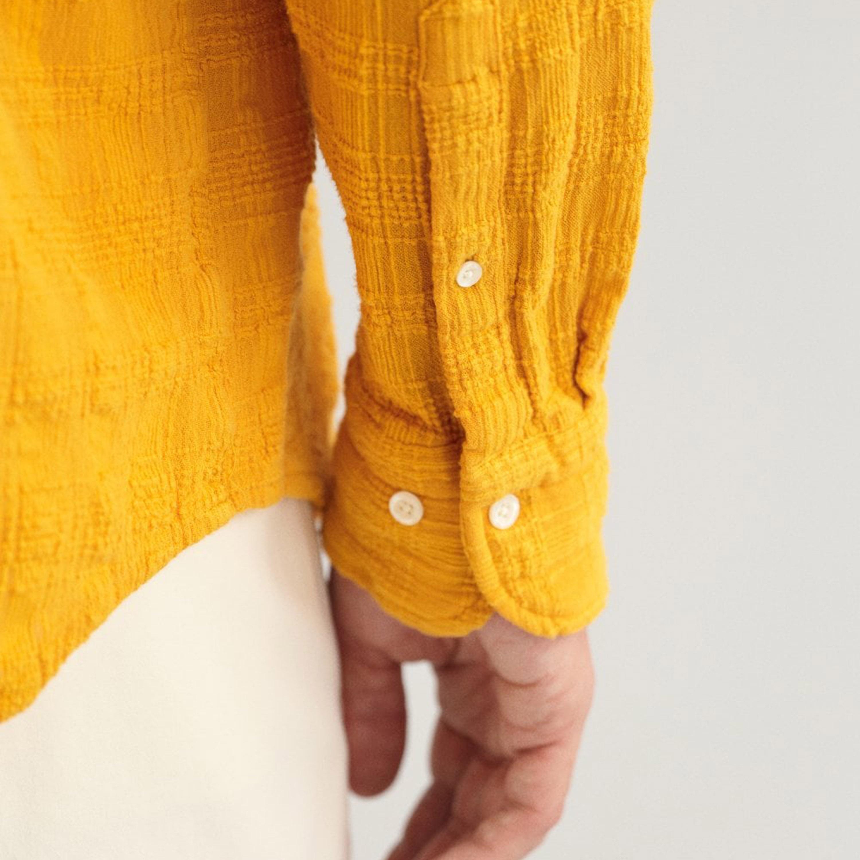 Gant Textured Collared Long Sleeves Shirt with Patch Pocket-men-clothing-shirts-image-3