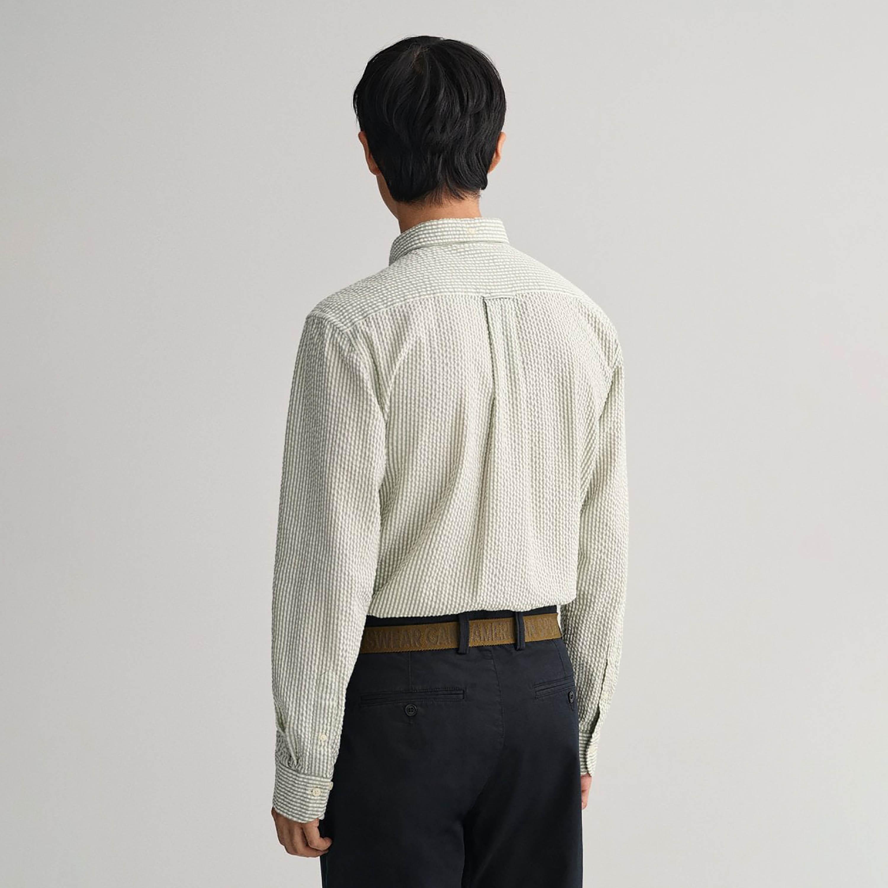 Gant Regular Fit Striped Collared Long Sleeves Men's Shirt-men-clothing-shirts-image-4