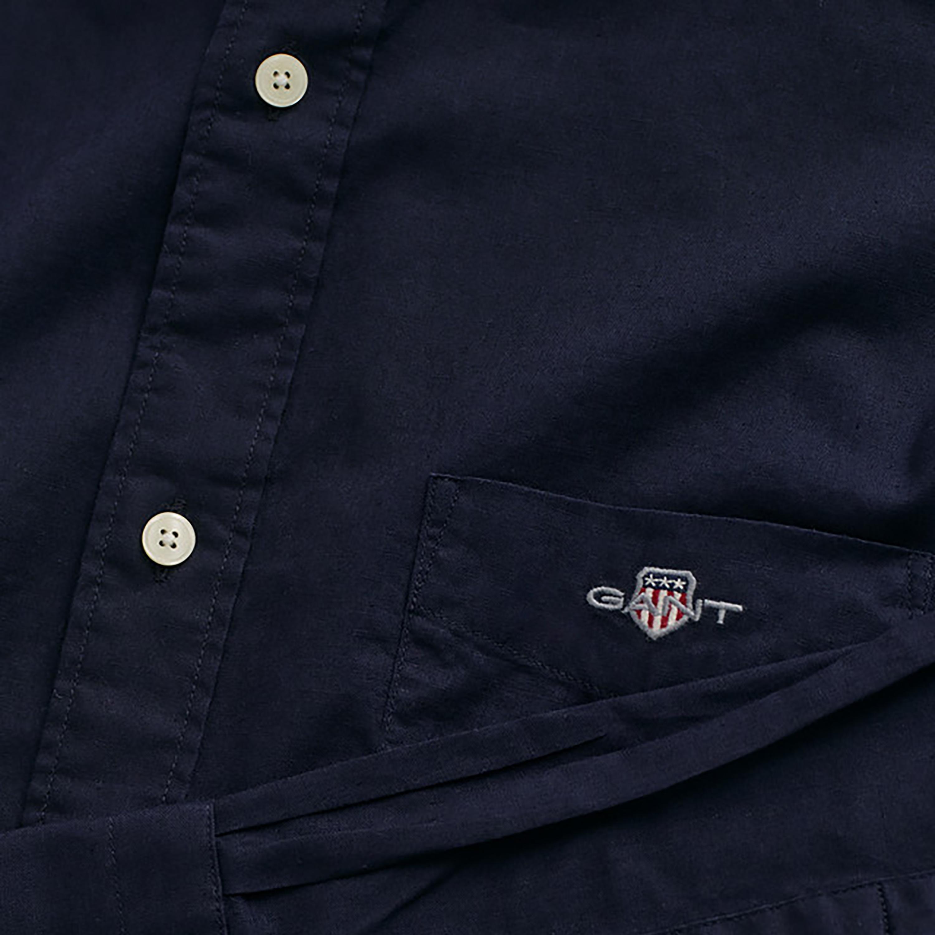 Gant Logo Detail Button Down Collar Long Sleeves Shirt with Patch Pocket-men-clothing-shirts-image-2