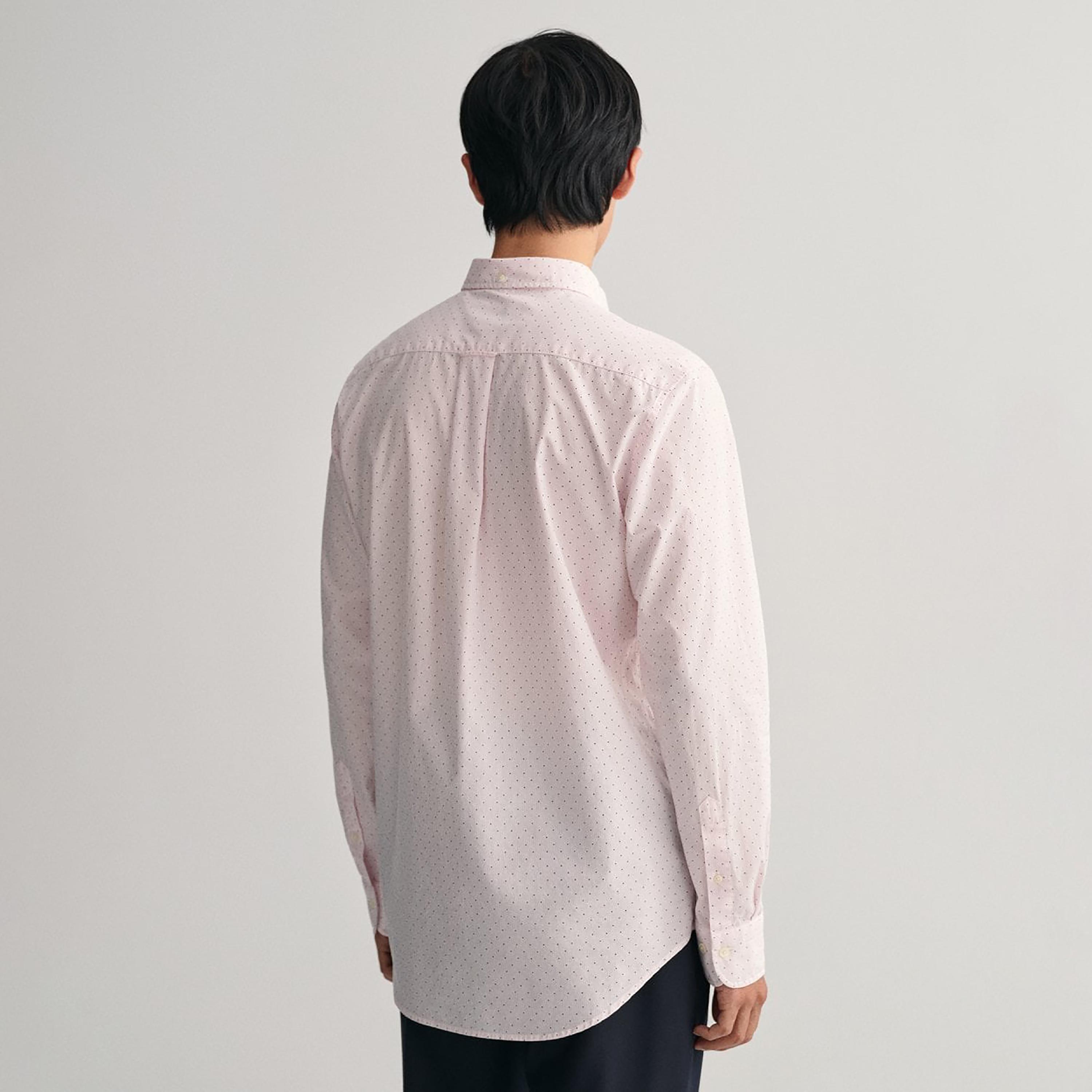Gant Banker Dot Button Down Collar Long Sleeves Shirt with Patch Pocket-men-clothing-shirts-image-4