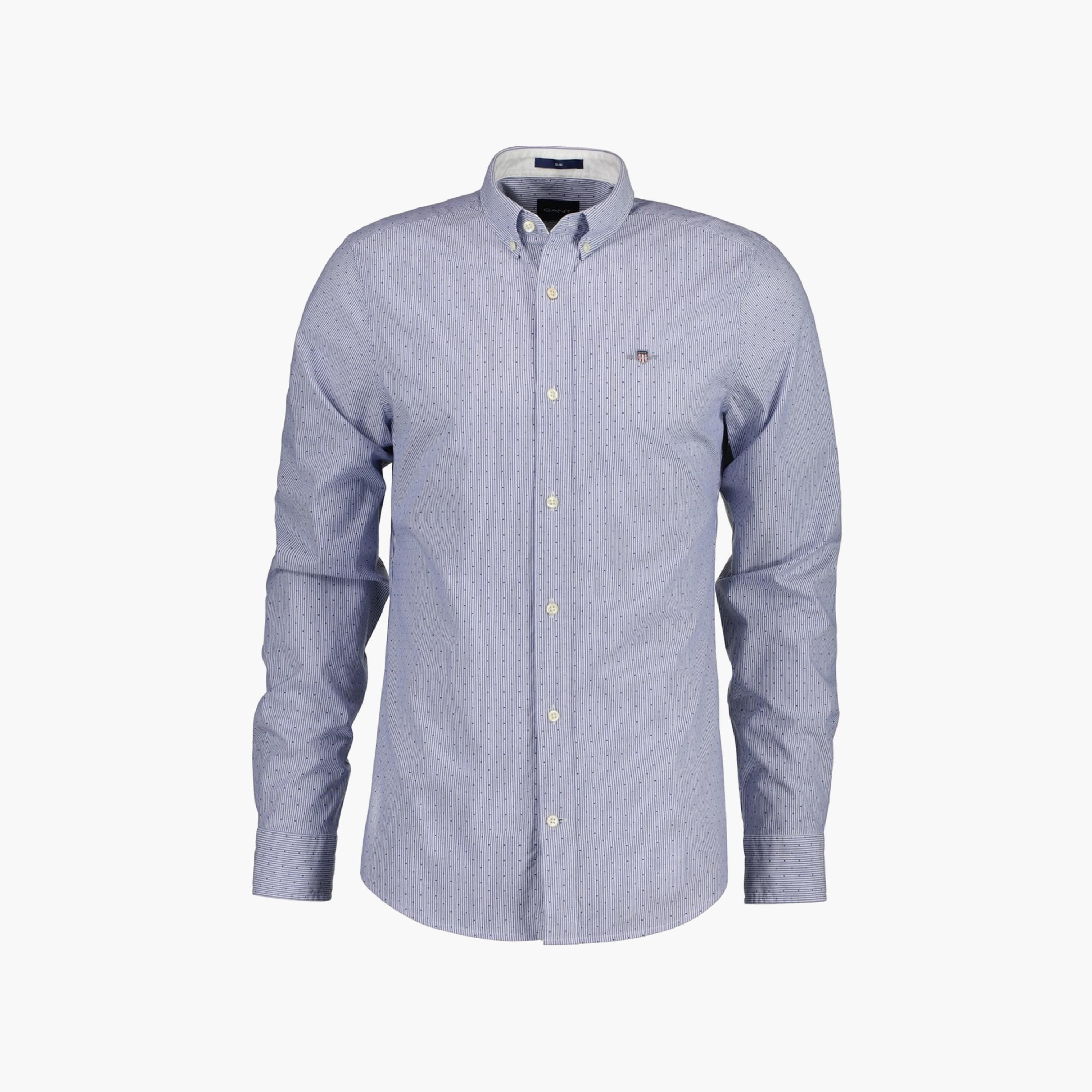 Gant Banker Dot Button Down Collar Long Sleeves Shirt with Patch Pocket-men-clothing-shirts-image-1