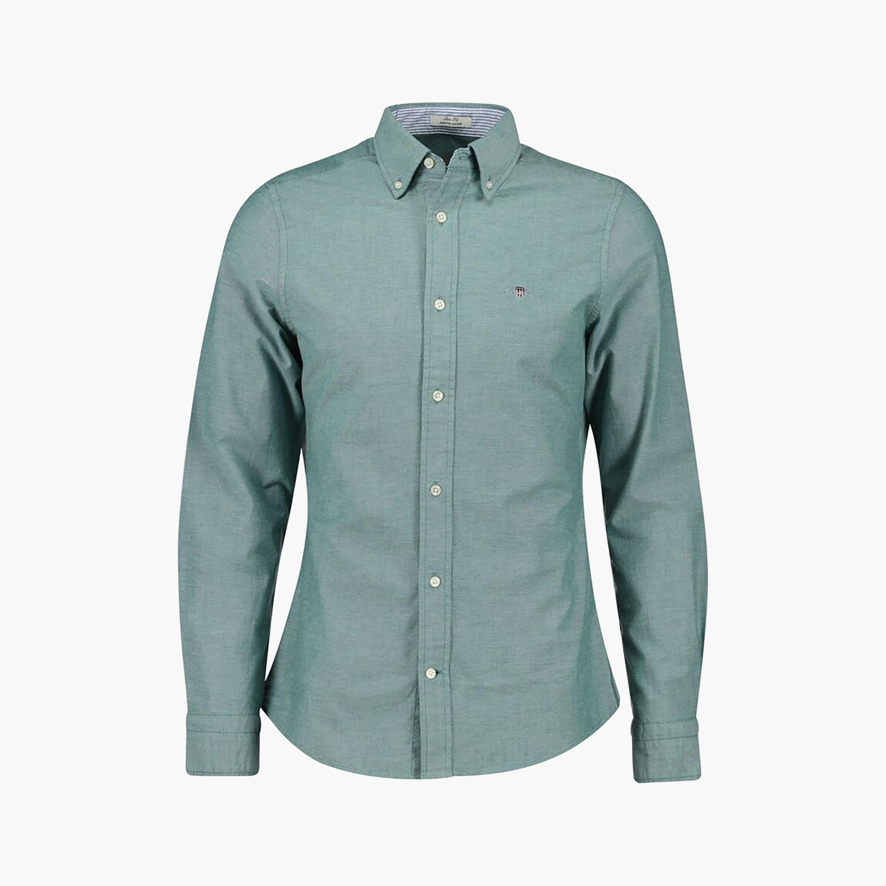 Gant Slim Fit Plain Button-Down Collar Long Sleeves Men's Shirt-men-clothing-shirts-image-11