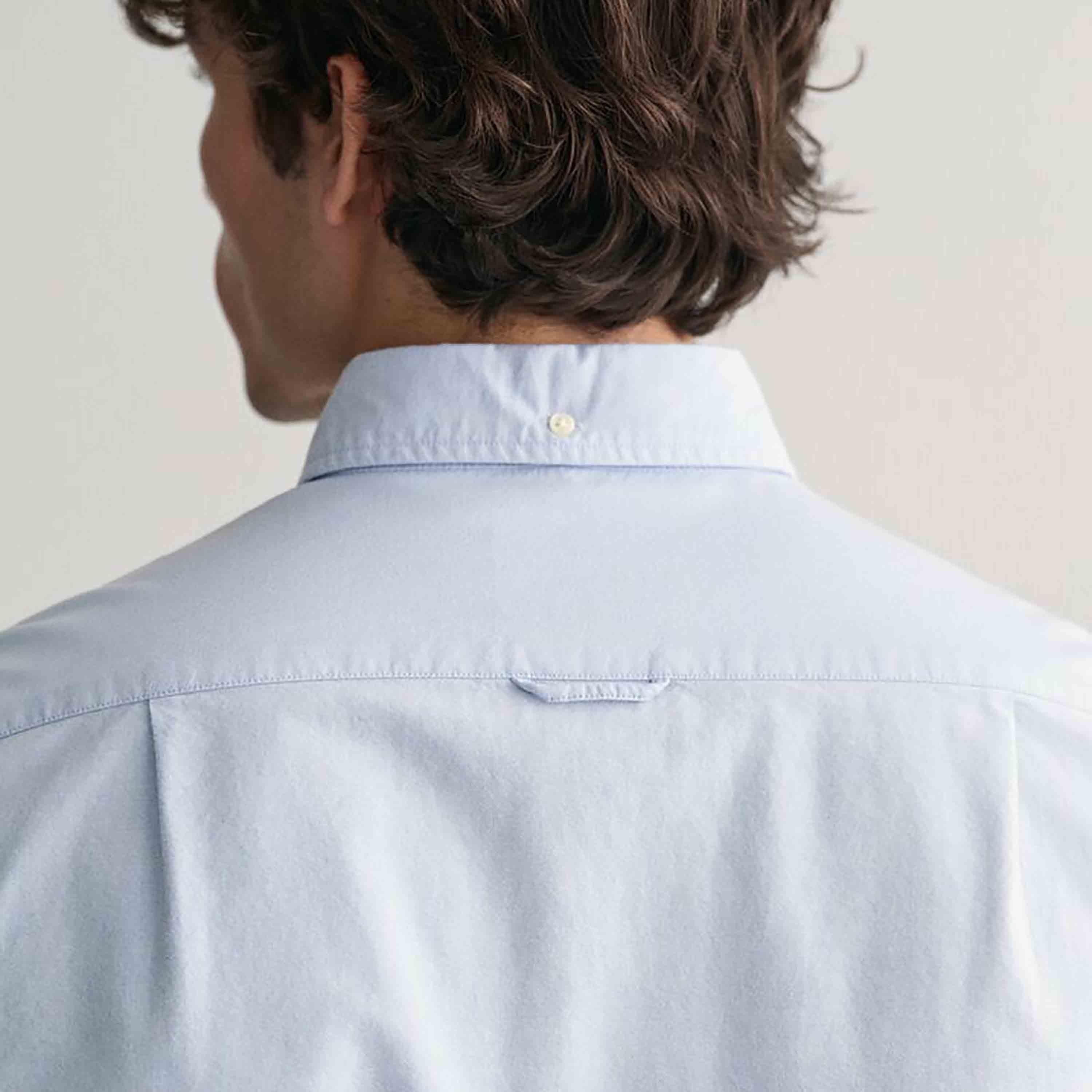 Gant Slim Fit Plain Button-Down Collar Long Sleeves Men's Shirt-men-clothing-shirts-image-10