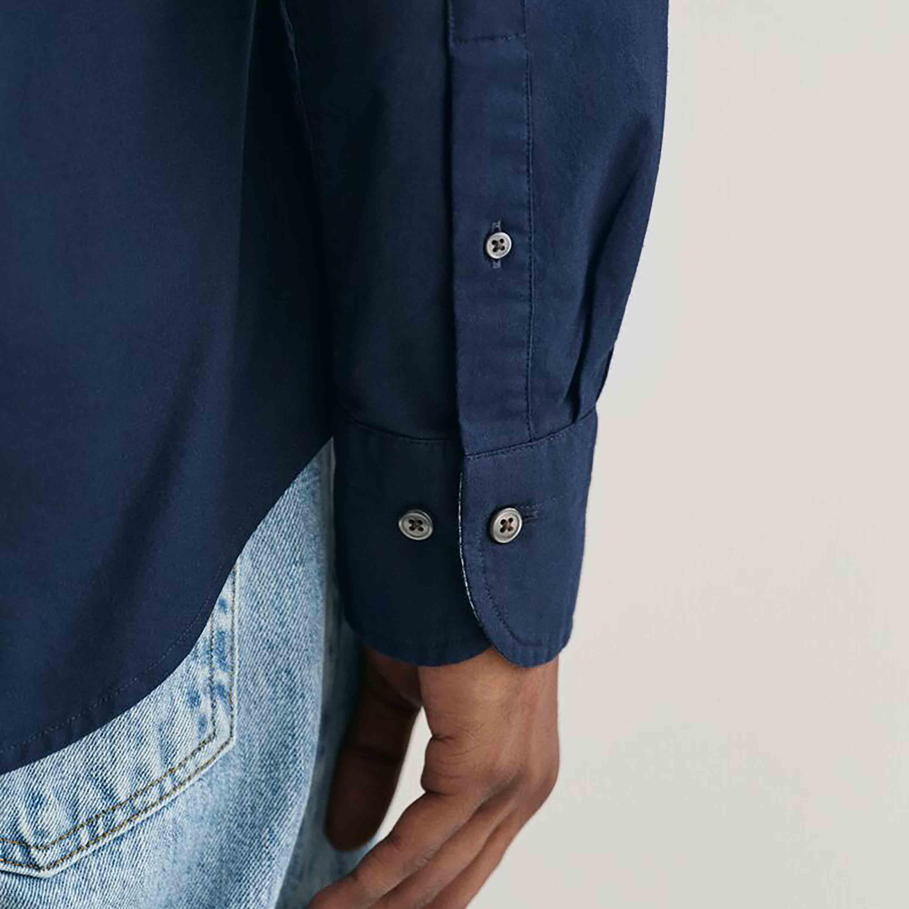 Gant Slim Fit Plain Button-Down Collar Long Sleeves Men's Shirt-men-clothing-shirts-image-5