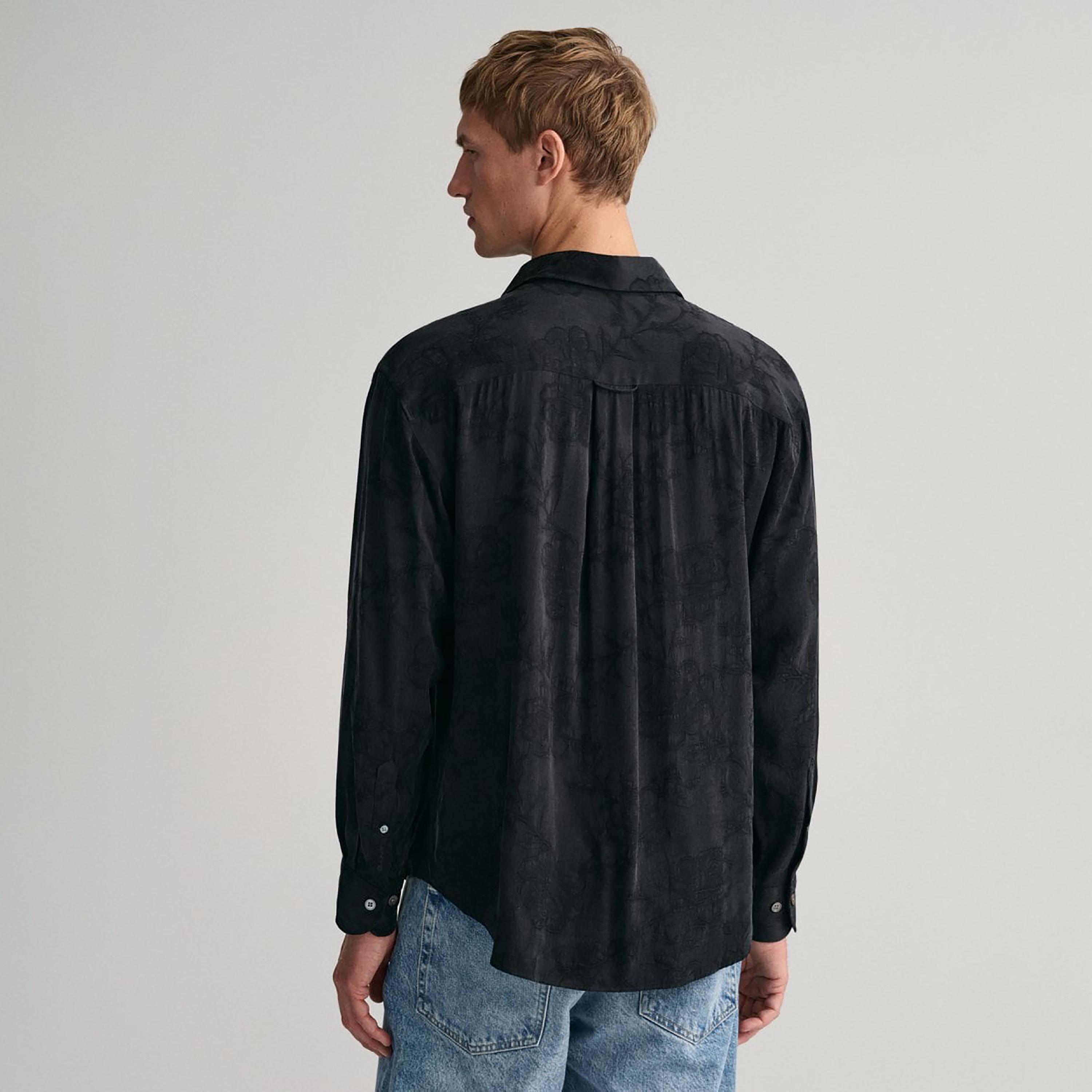 قميص من جانت بأكمام طويلة وياقة زهرية بالكامل مع جيب رقعة-men-clothing-shirts-image-4