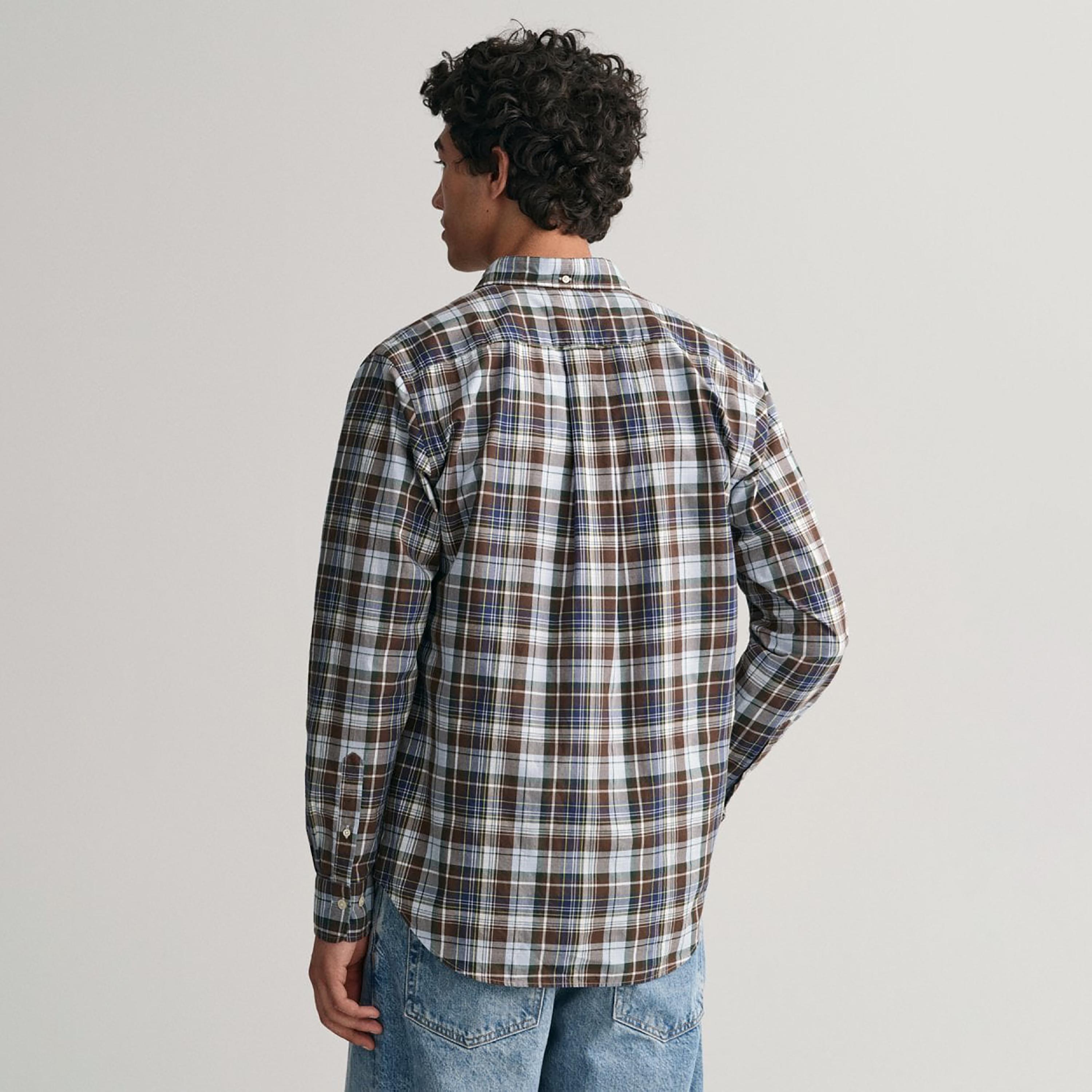Gant Checked Button Down Collar Long Sleeves Shirt with Patch Pocket-men-clothing-shirts-image-4