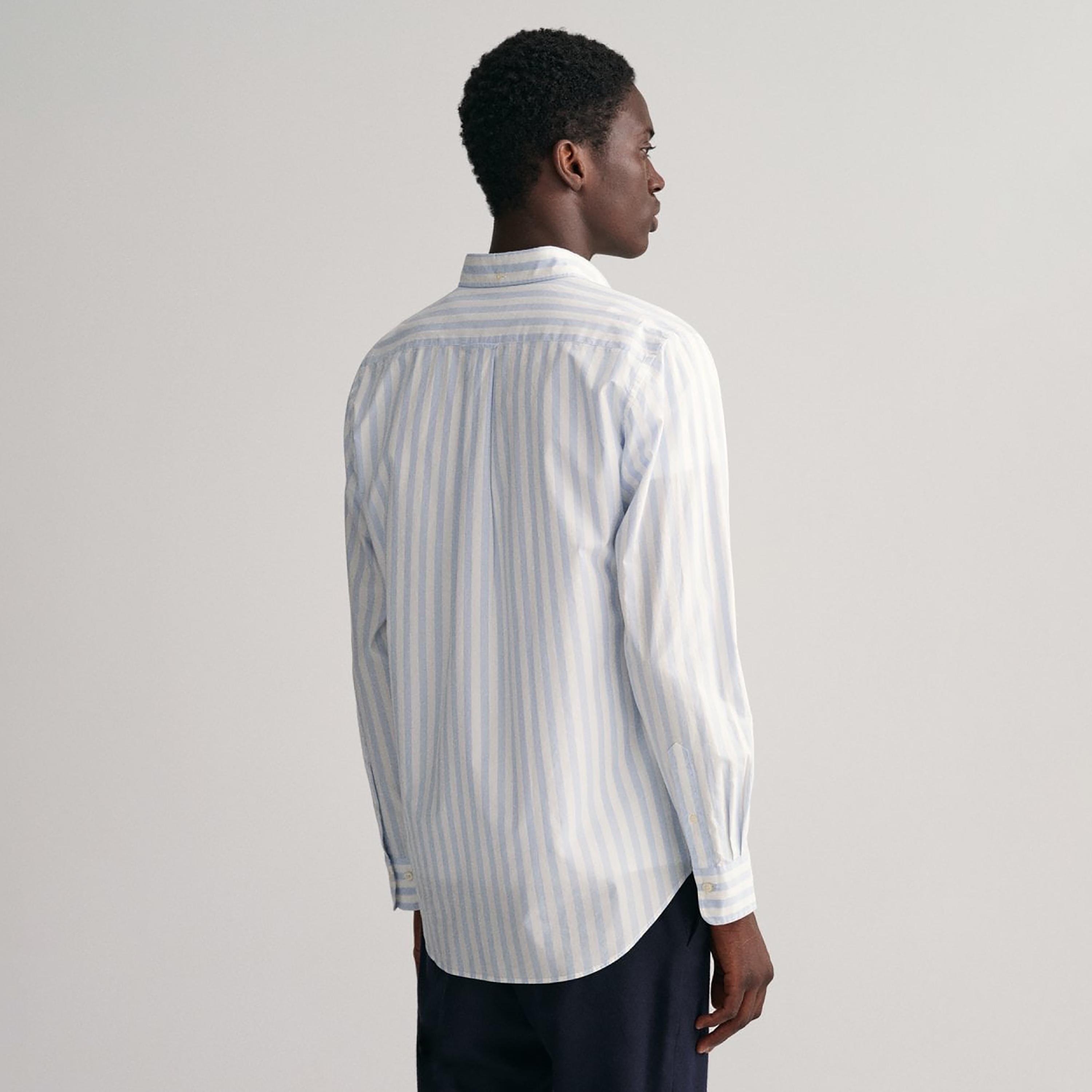 قميص من جانت مخطط بأكمام طويلة وياقة بأزرار سفلية وجيب رقعة-men-clothing-shirts-image-4