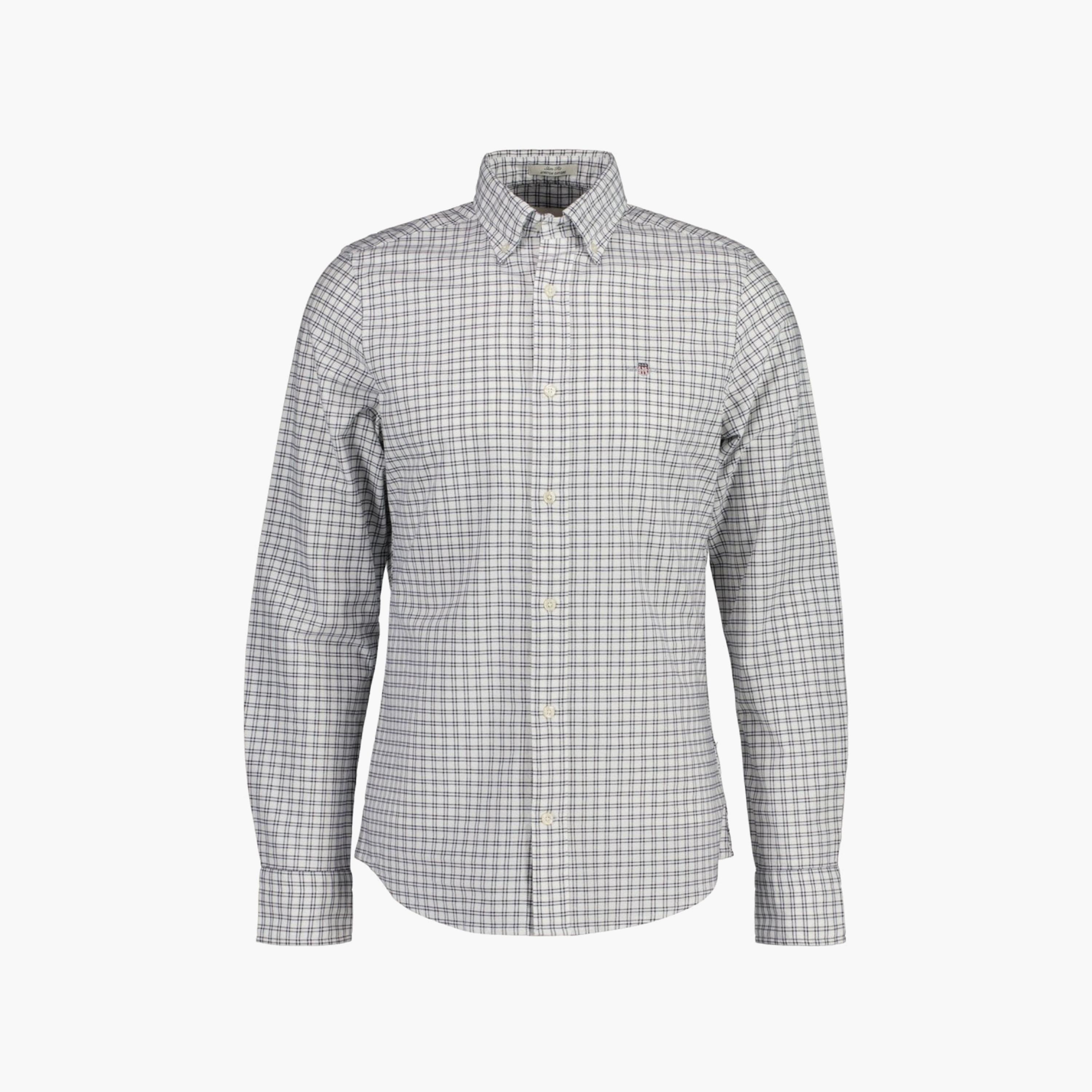 Gant Checked Button Down Collar Long Sleeves Shirt with Patch Pocket-men-clothing-shirts-image-1