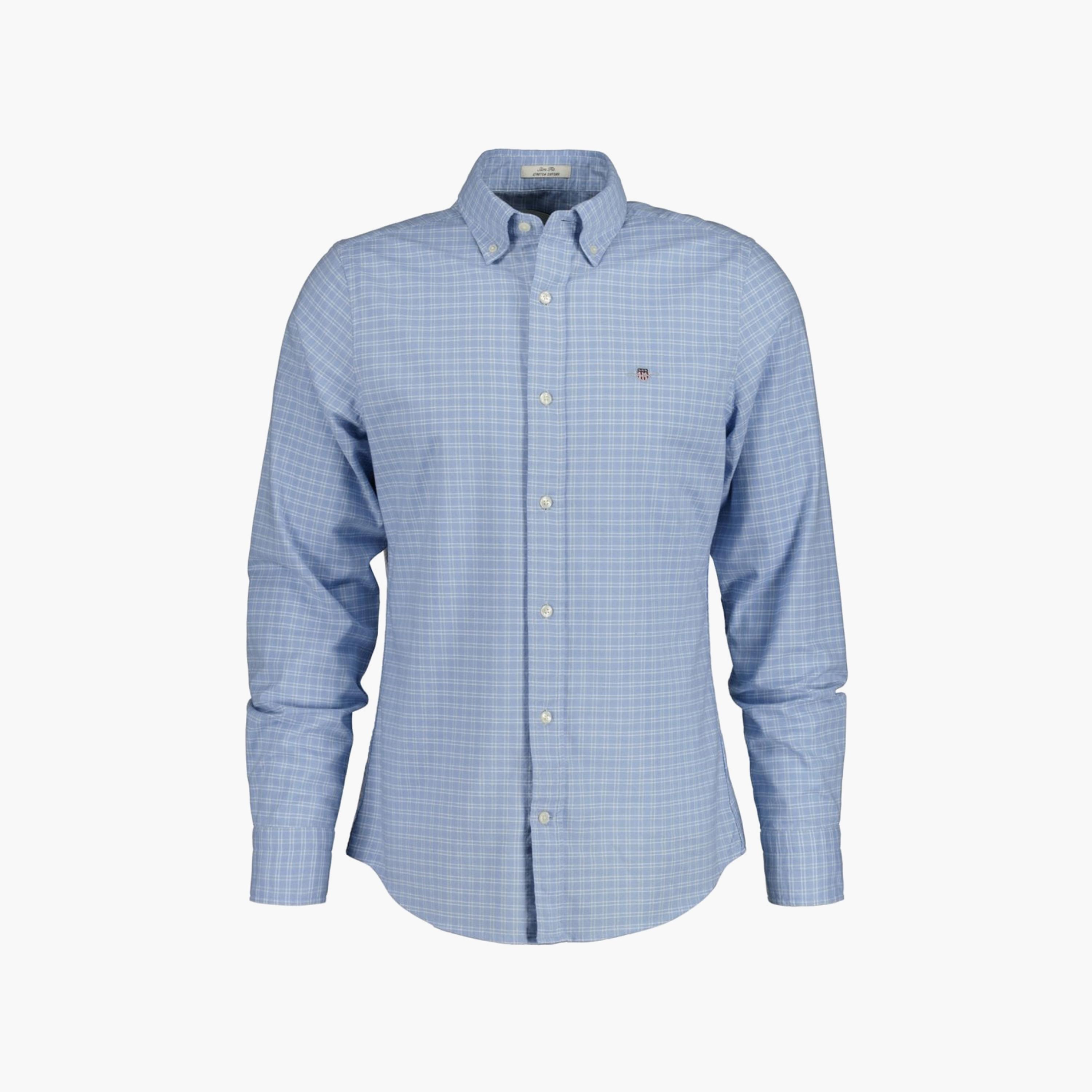 Gant Checked Button Down Collar Long Sleeves Shirt with Patch Pocket-men-clothing-shirts-image-1