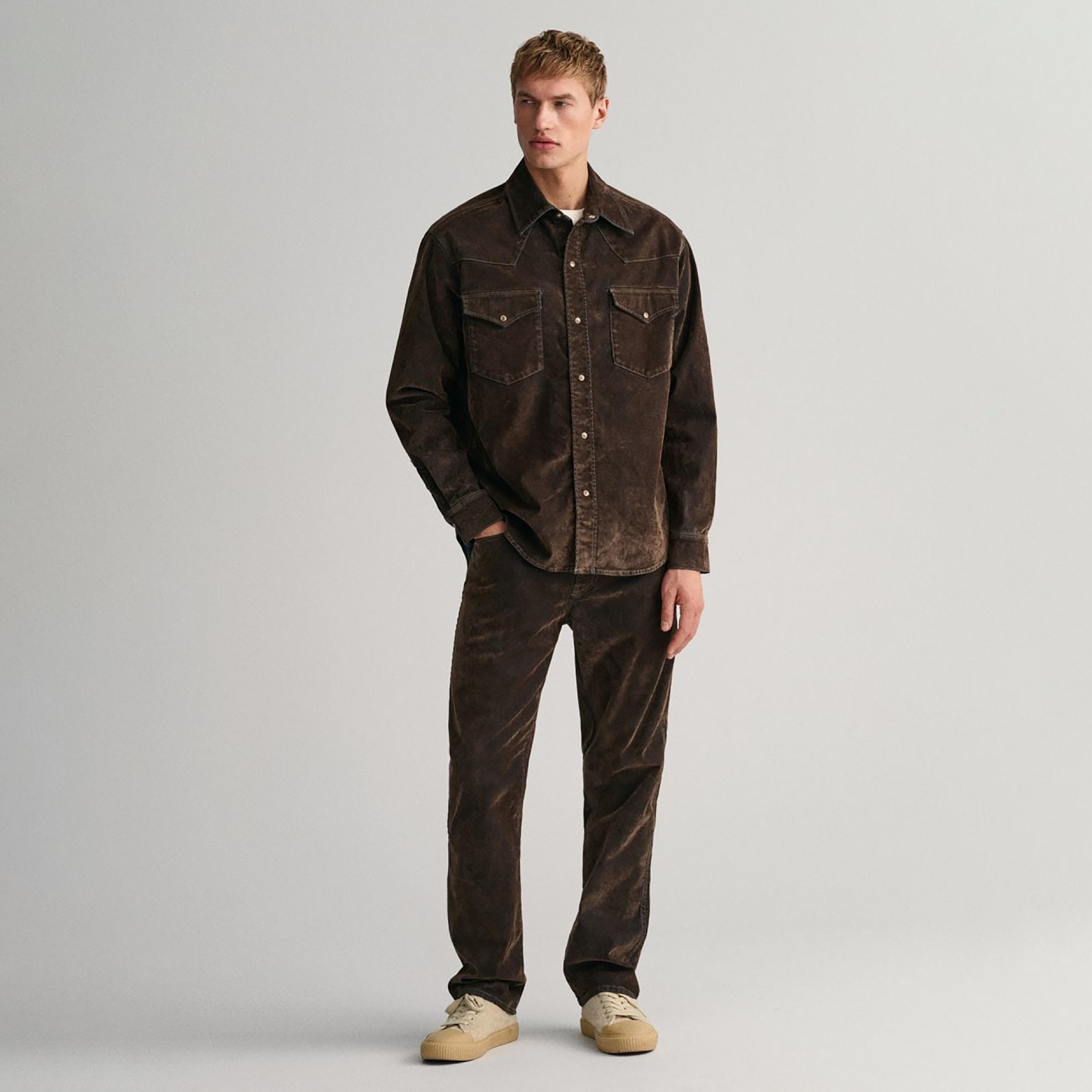 Gant Plain Collared Long Sleeves Shirt with Push Button Pocket-men-clothing-shirts-image-2
