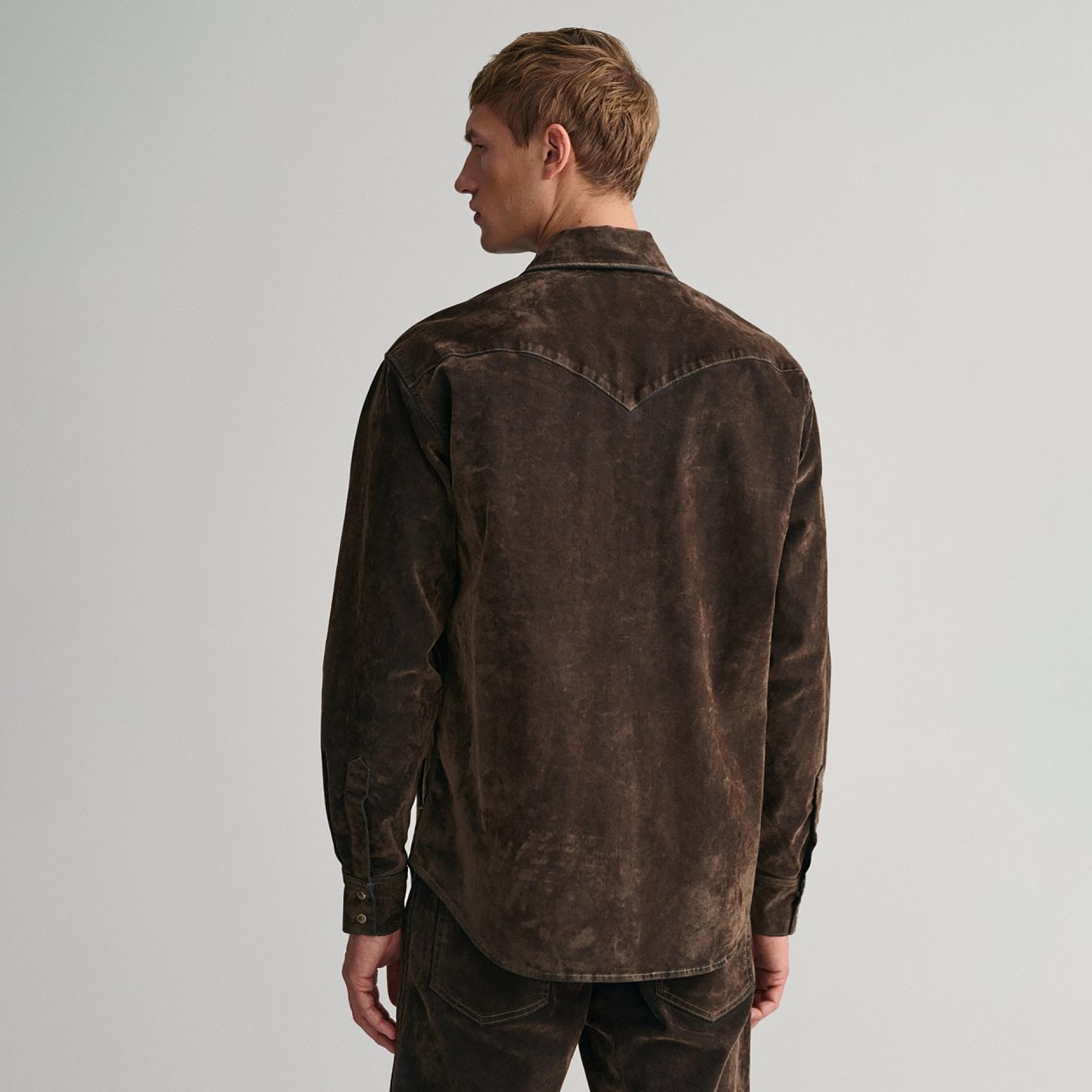 Gant Plain Collared Long Sleeves Shirt with Push Button Pocket-men-clothing-shirts-image-4