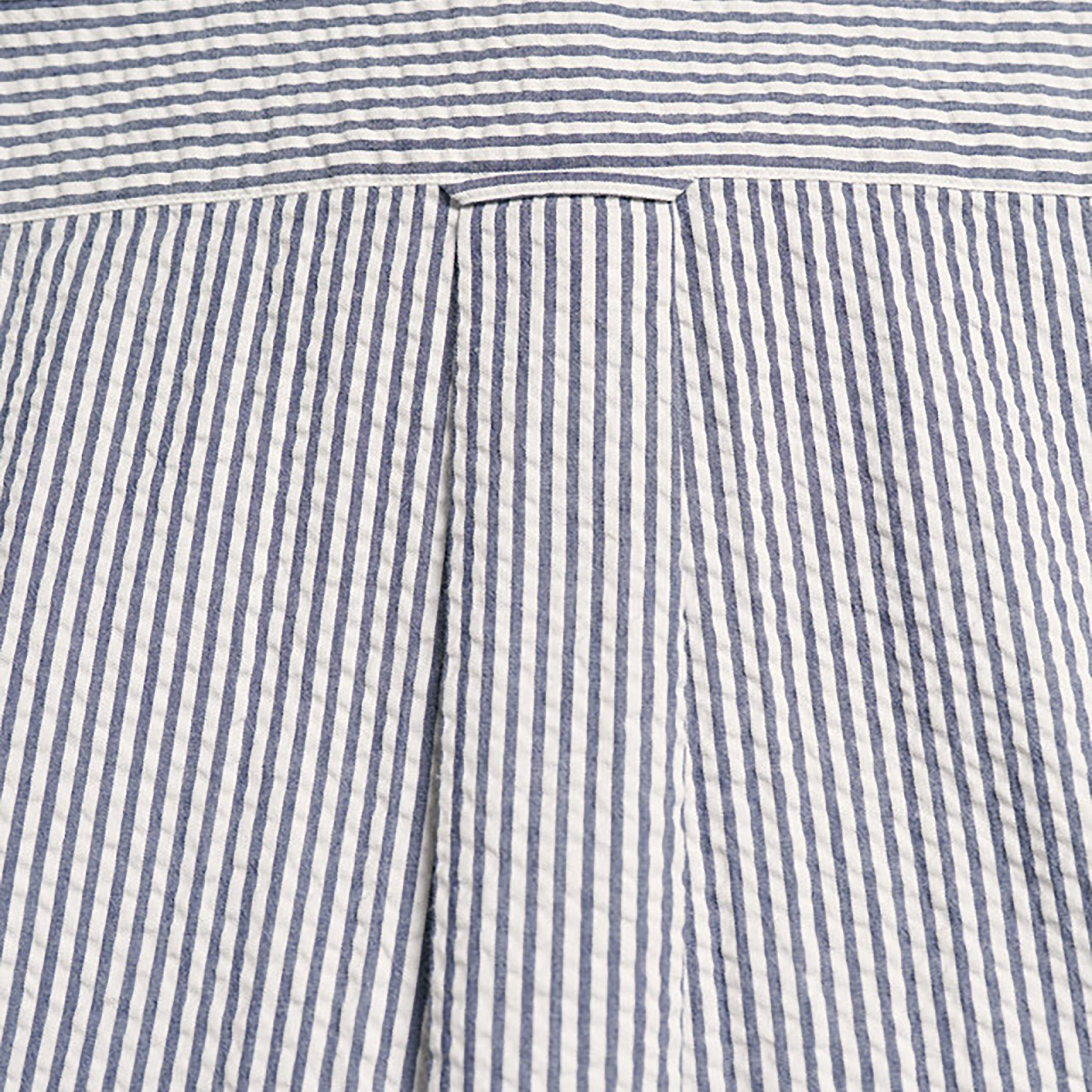 Gant Striped Button Down Collar Short Sleeves Shirt with Patch Pocket-men-clothing-shirts-image-3
