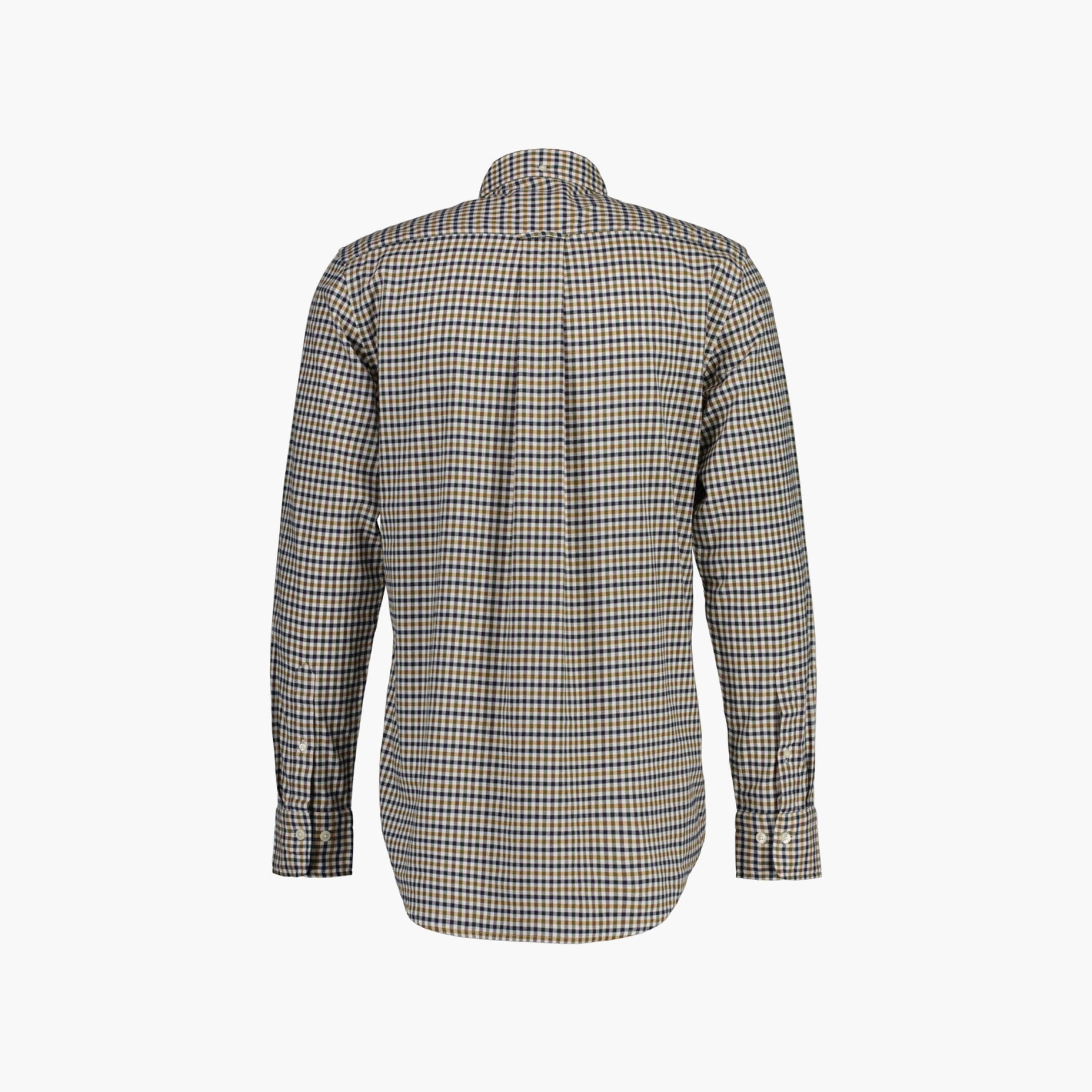 Gant Checked Button Down Collar Long Sleeves Shirt with Patch Pocket-men-clothing-shirts-image-2