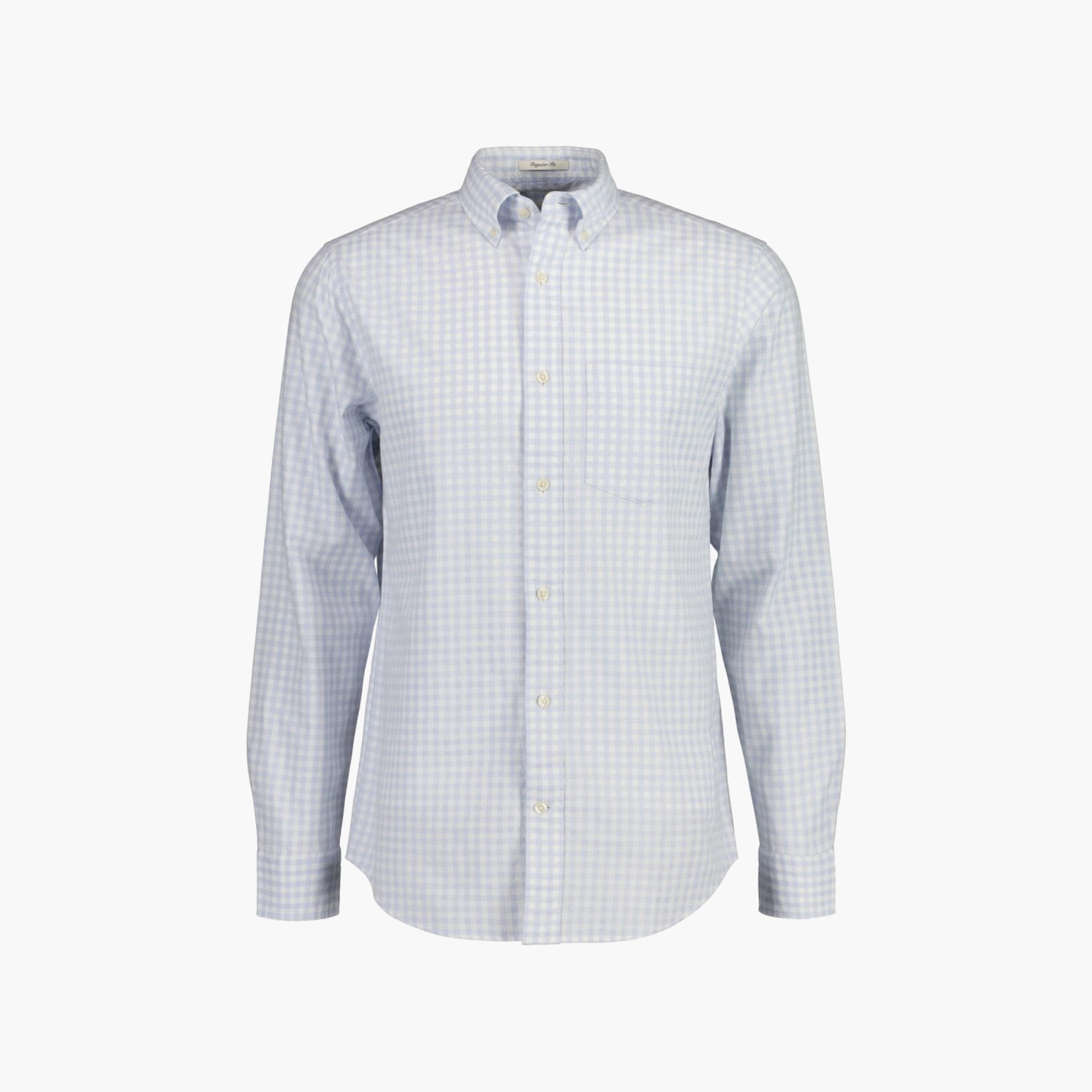 Gant Checked Button Down Collar Long Sleeves Shirt with Patch Pocket-men-clothing-shirts-image-1