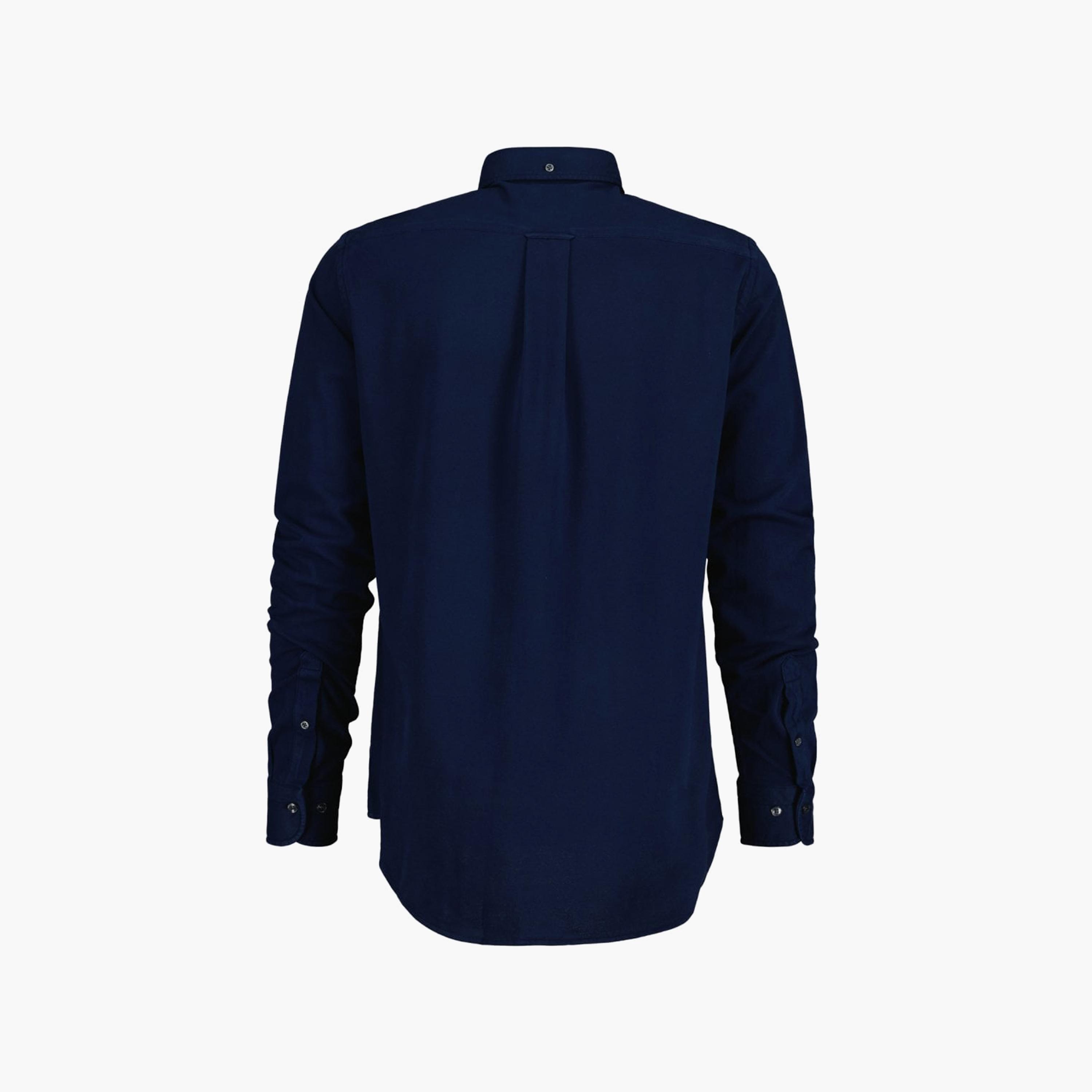 Gant Logo Detail Button Down Collar Long Sleeves Shirt with Patch Pocket-men-clothing-shirts-image-2