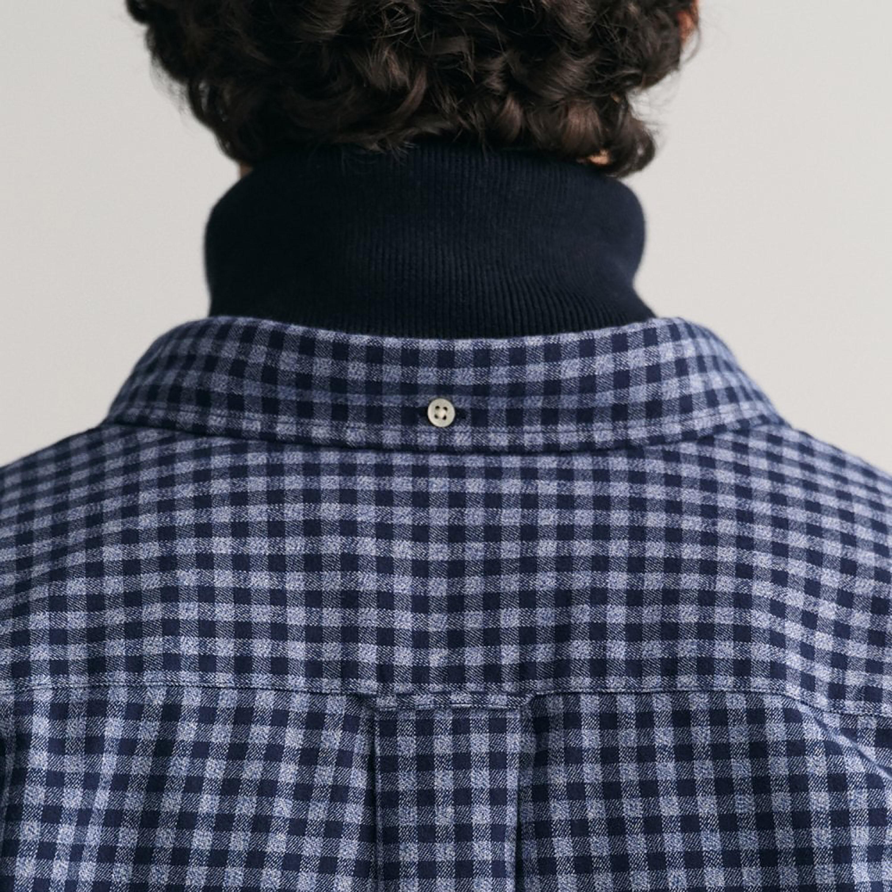 Gant Checked Button Down Collar Long Sleeves Shirt with Patch Pocket-men-clothing-shirts-image-4