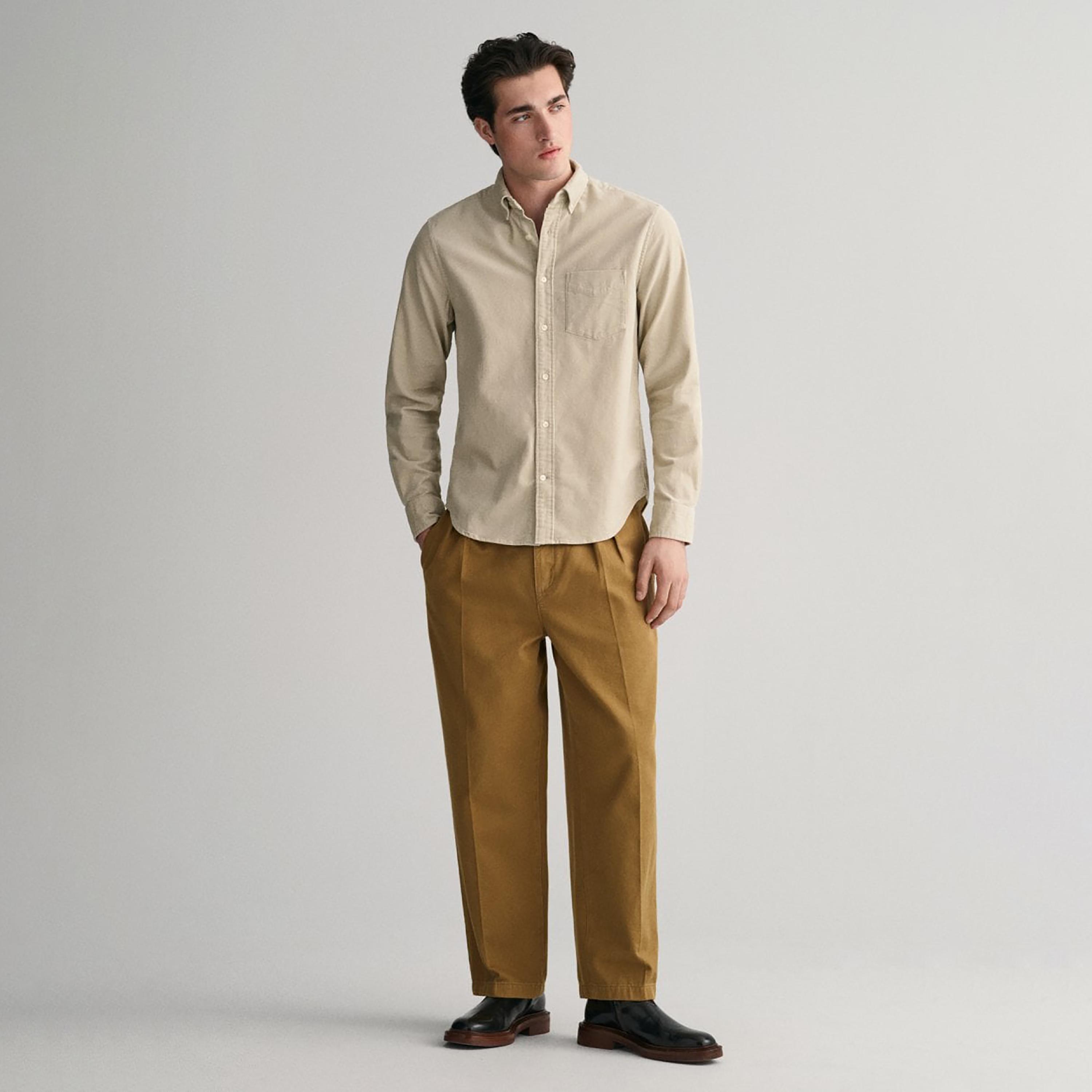 Gant Plain Button Down Collar Long Sleeves Shirt-men-clothing-shirts-image-2