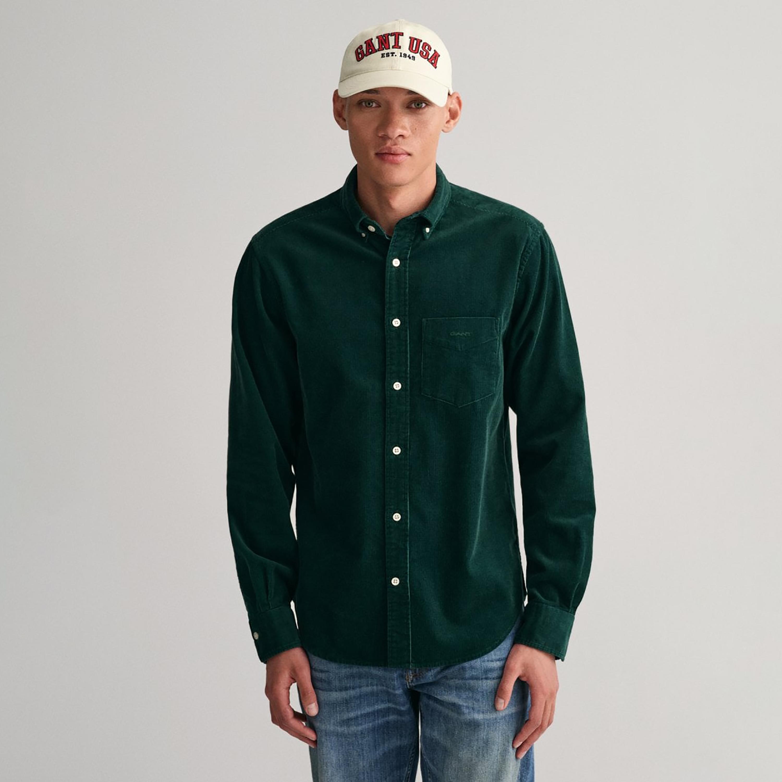 Gant Plain Button Down Collar Long Sleeves Shirt-men-clothing-shirts-image-1