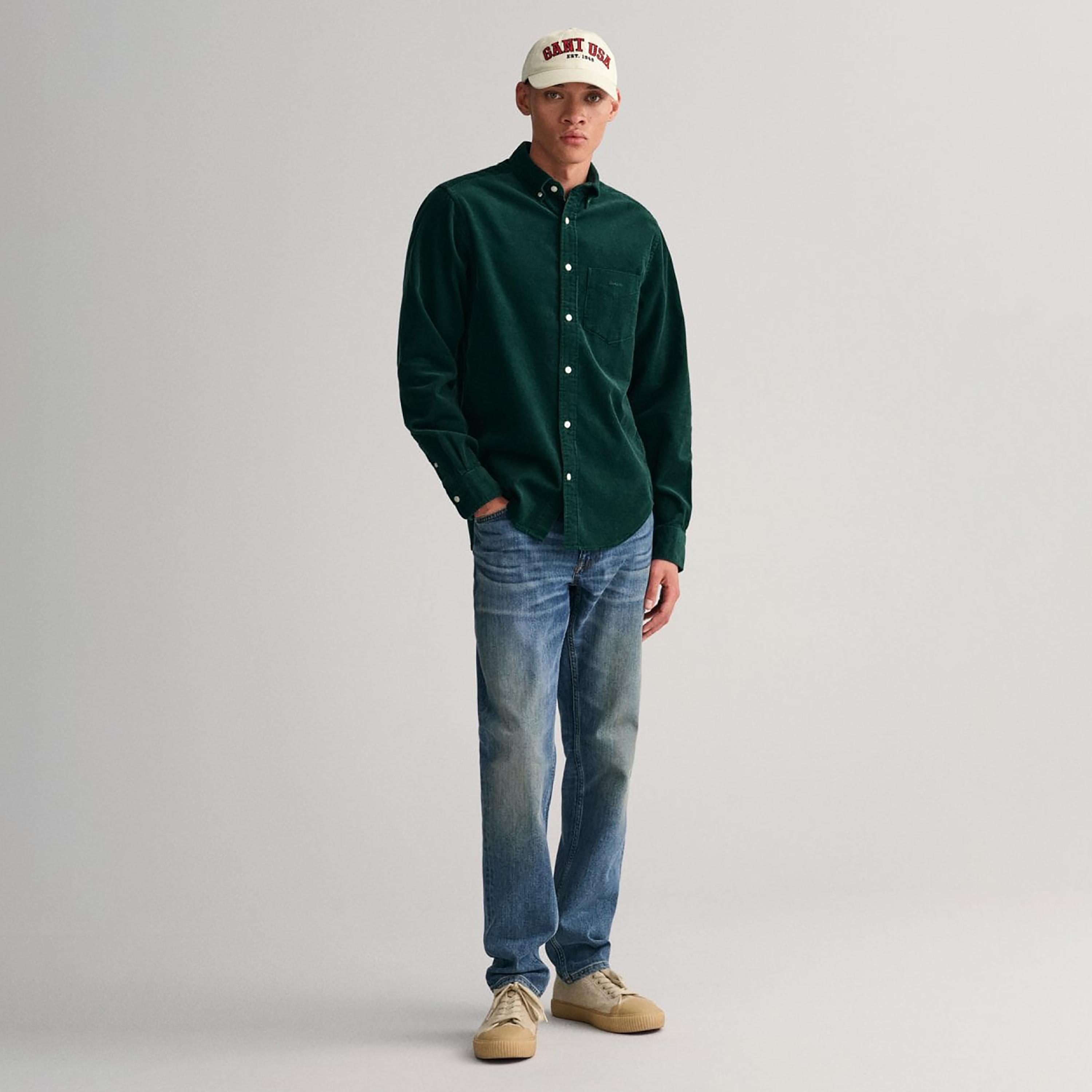 Gant Plain Button Down Collar Long Sleeves Shirt-men-clothing-shirts-image-2