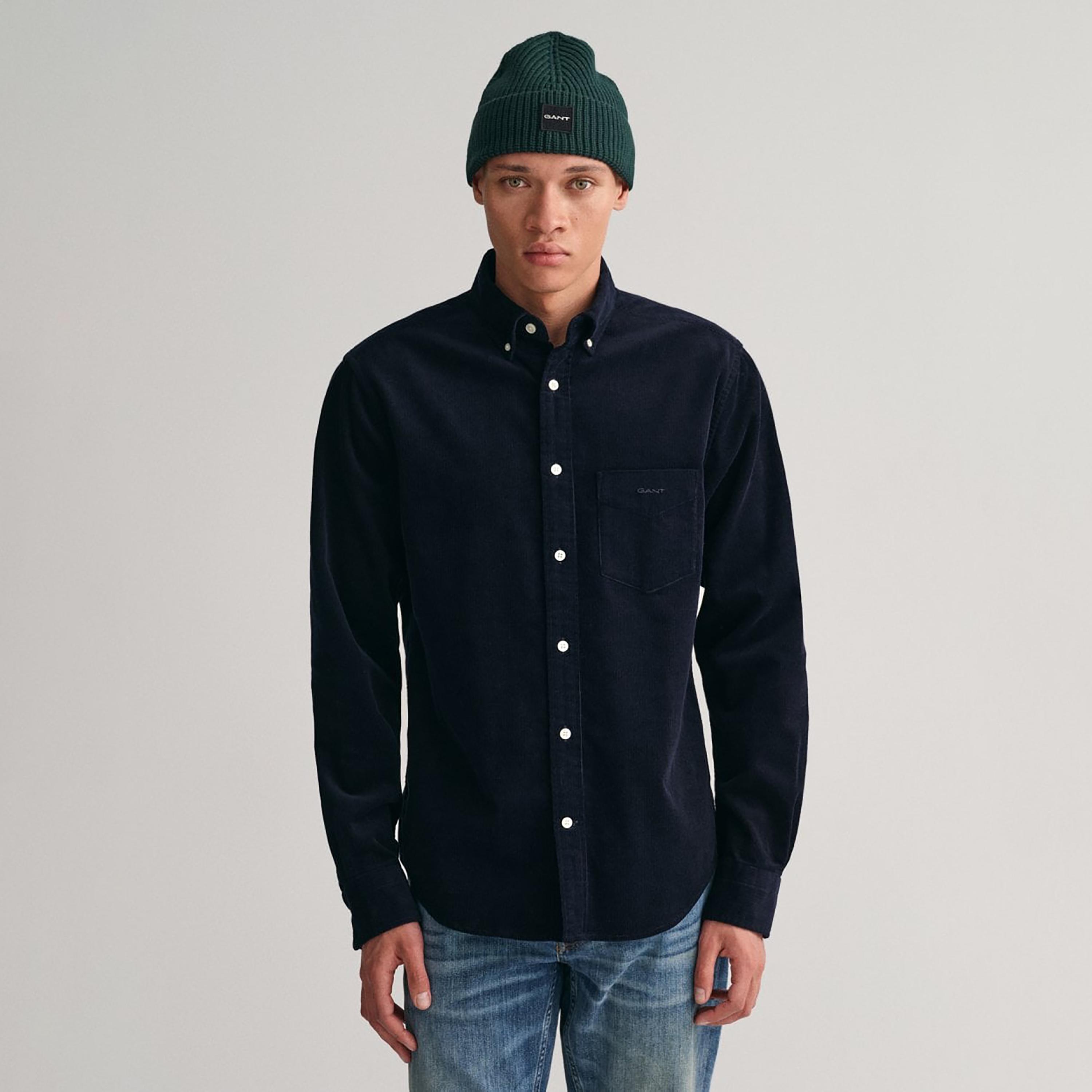Gant Plain Button Down Collar Long Sleeves Shirt-men-clothing-shirts-image-1