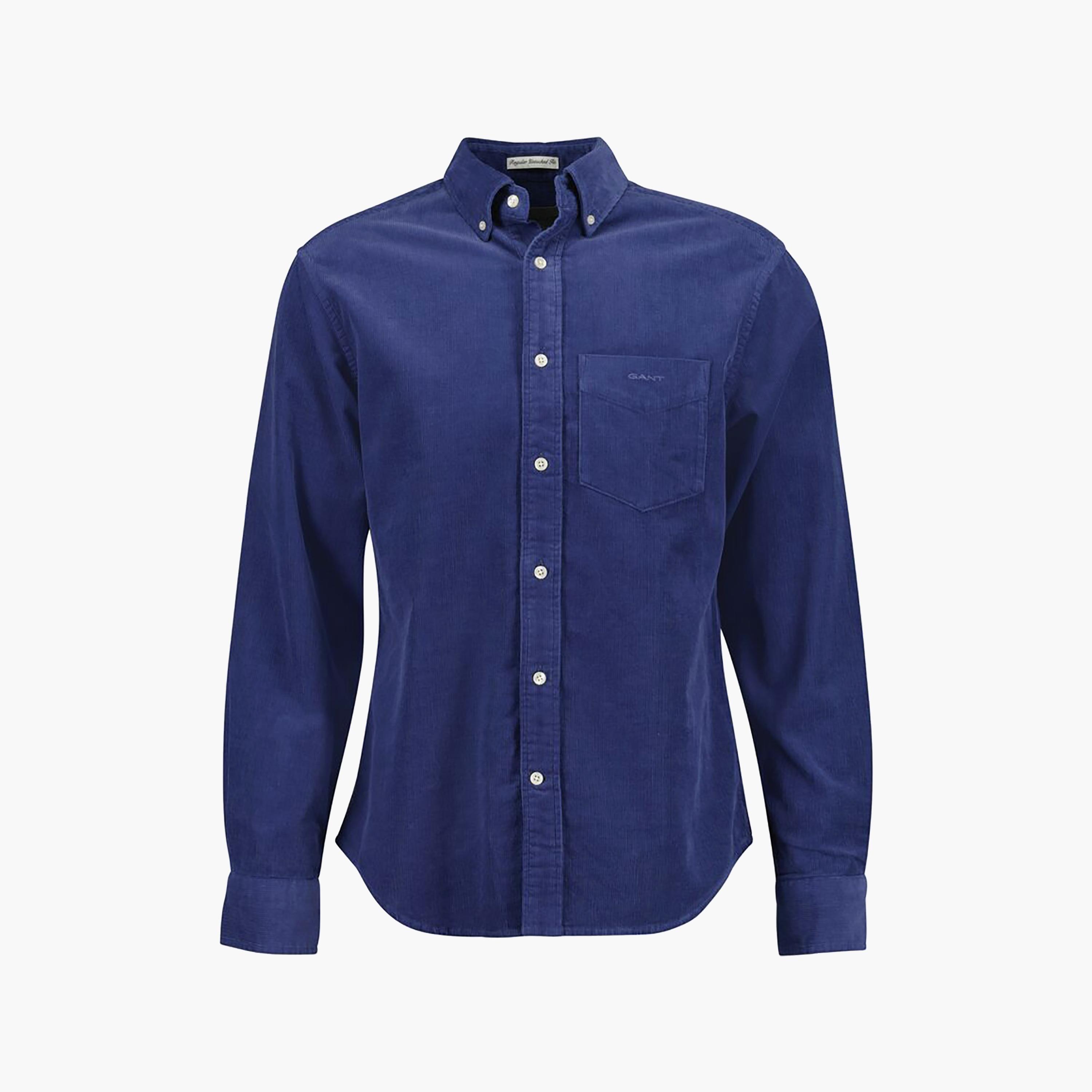 Gant Regular Fit Plain Button-Down Collar Long Sleeves Men's Shirt-men-clothing-shirts-image-1
