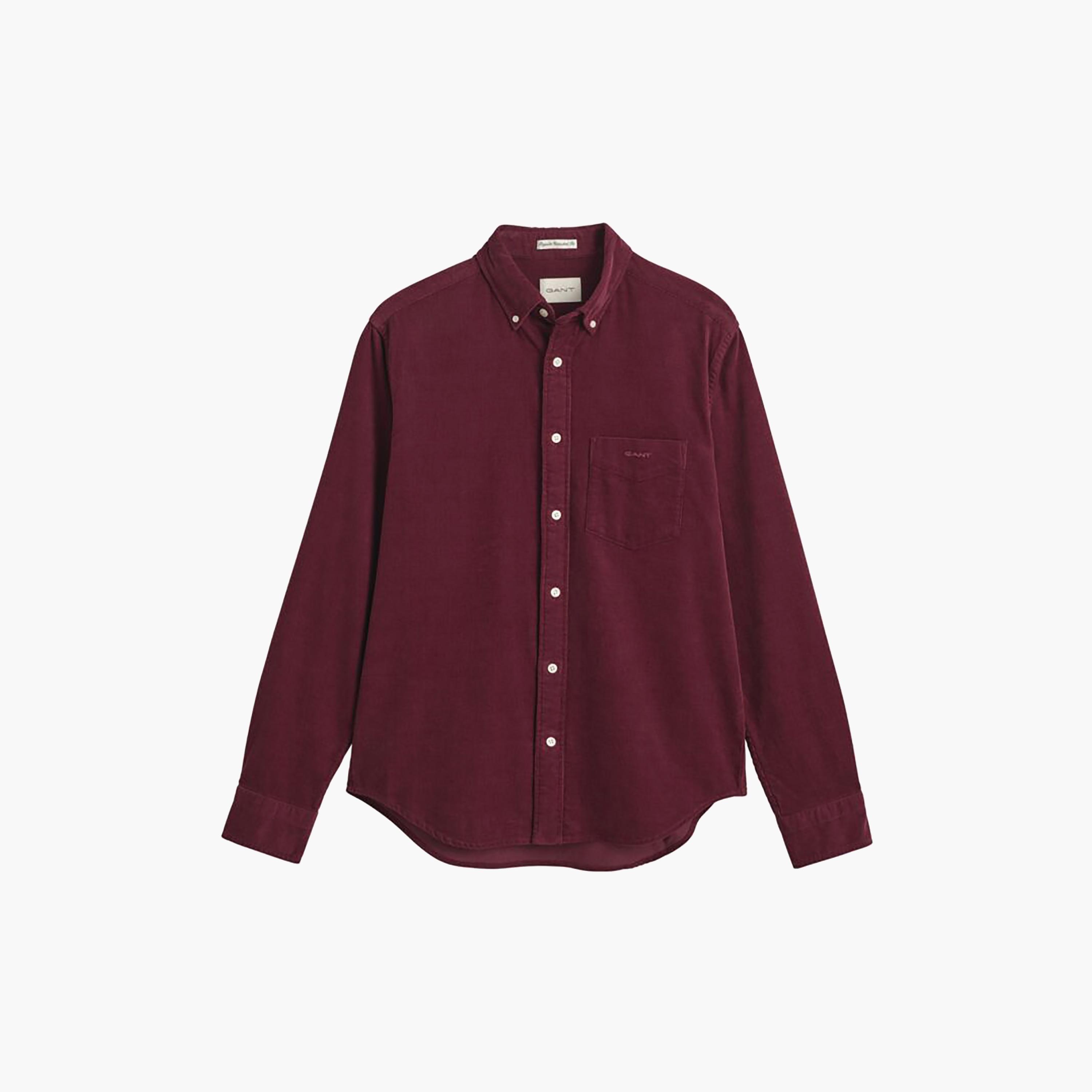 Gant Regular Fit Plain Button-Down Collar Long Sleeves Men's Shirt-men-clothing-shirts-image-3