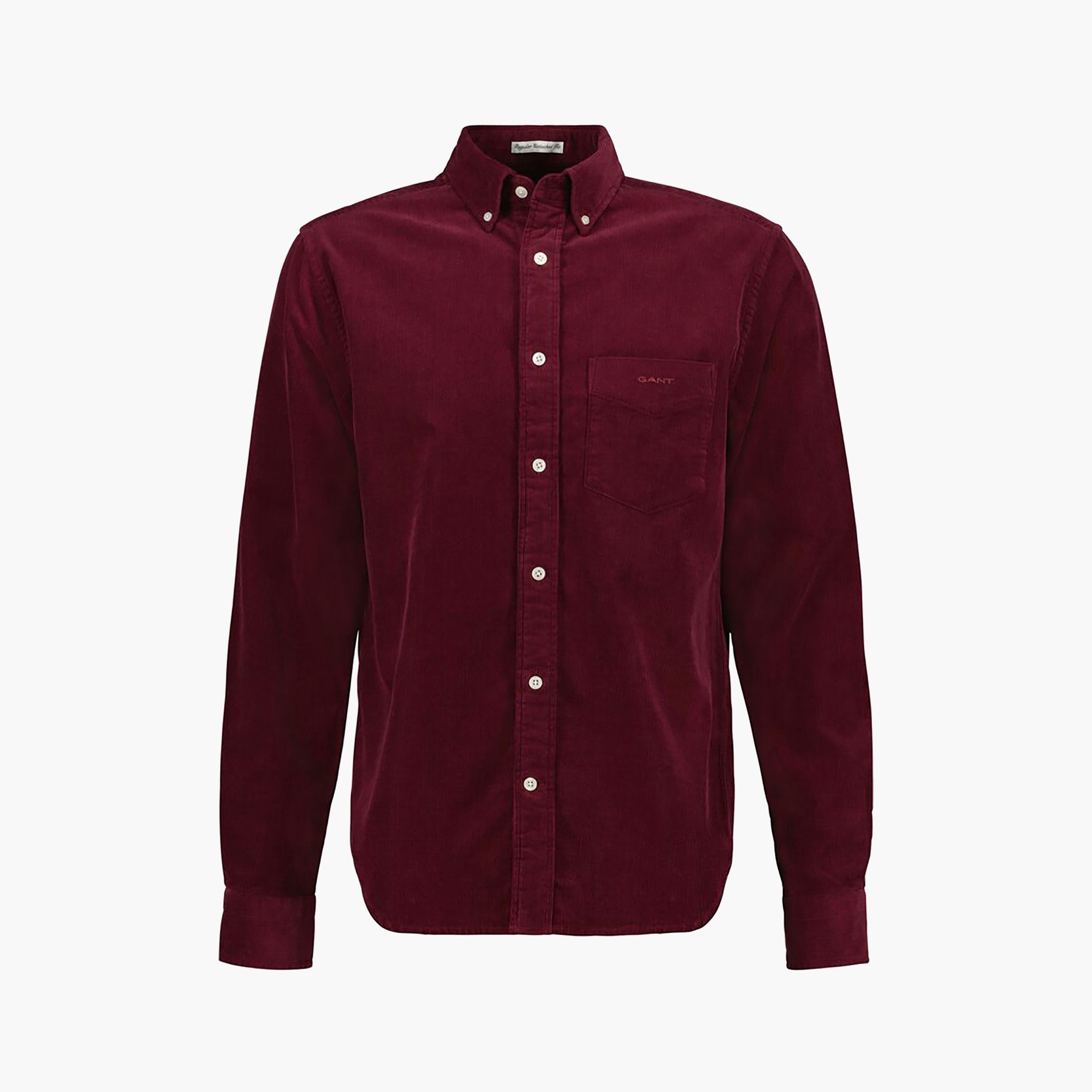 Gant Regular Fit Plain Button-Down Collar Long Sleeves Men's Shirt-men-clothing-shirts-image-4