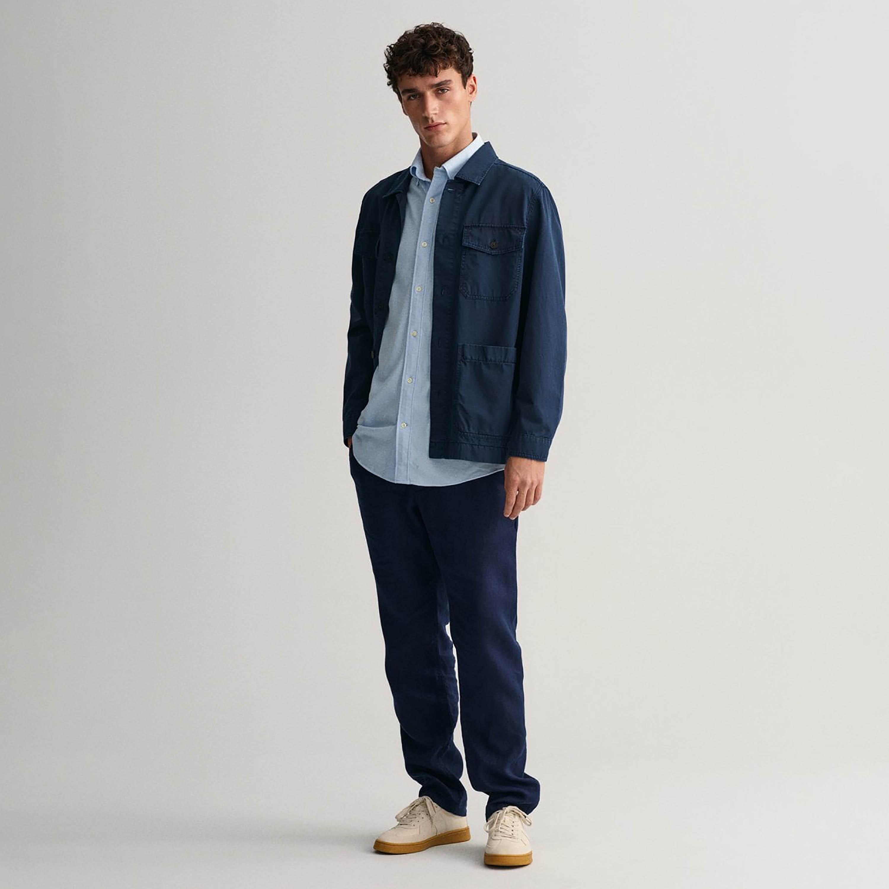 Gant Regular Fit Plain Collared Long Sleeves Men's Shirt-men-clothing-shirts-image-12