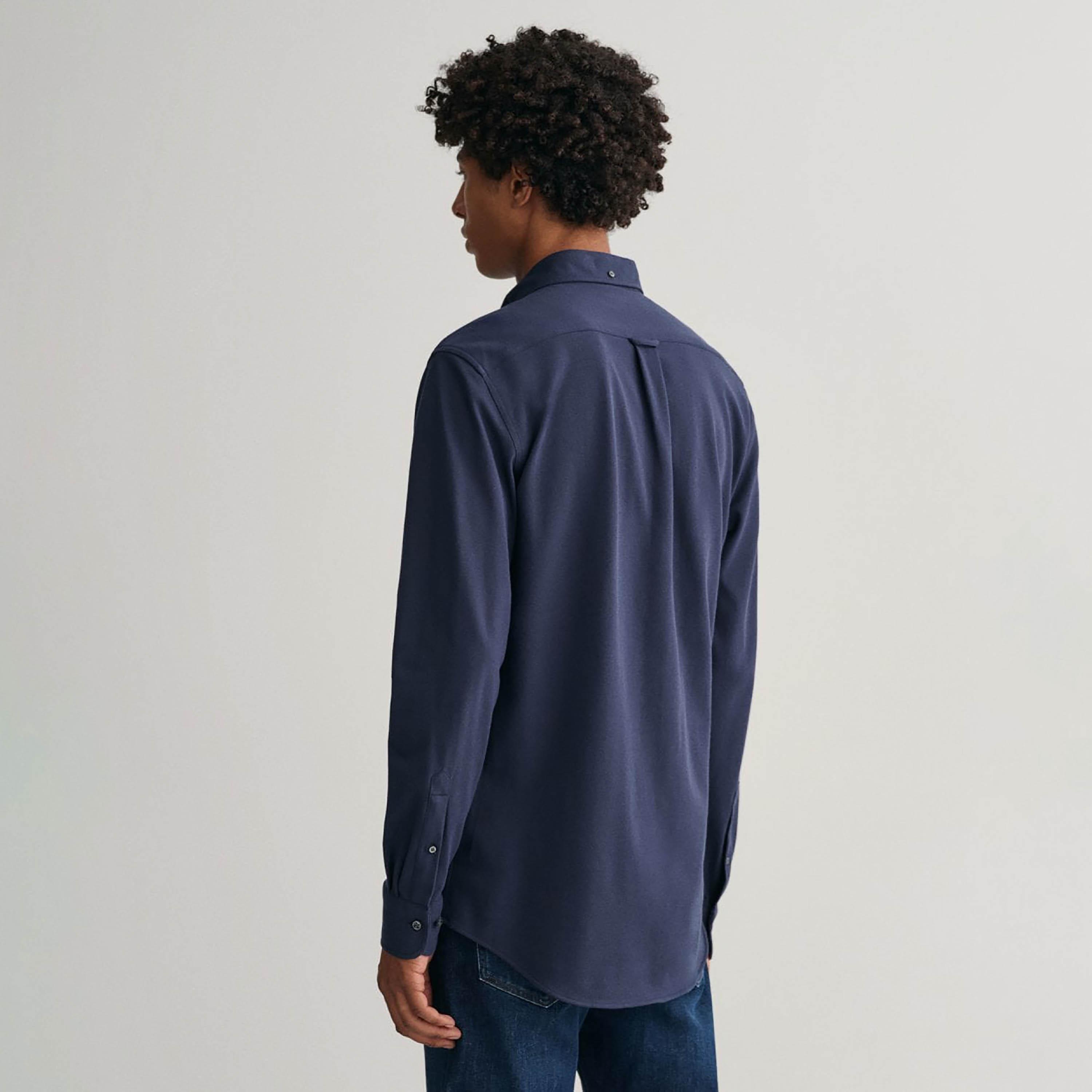 Gant Regular Fit Plain Collared Long Sleeves Men's Shirt-men-clothing-shirts-image-4