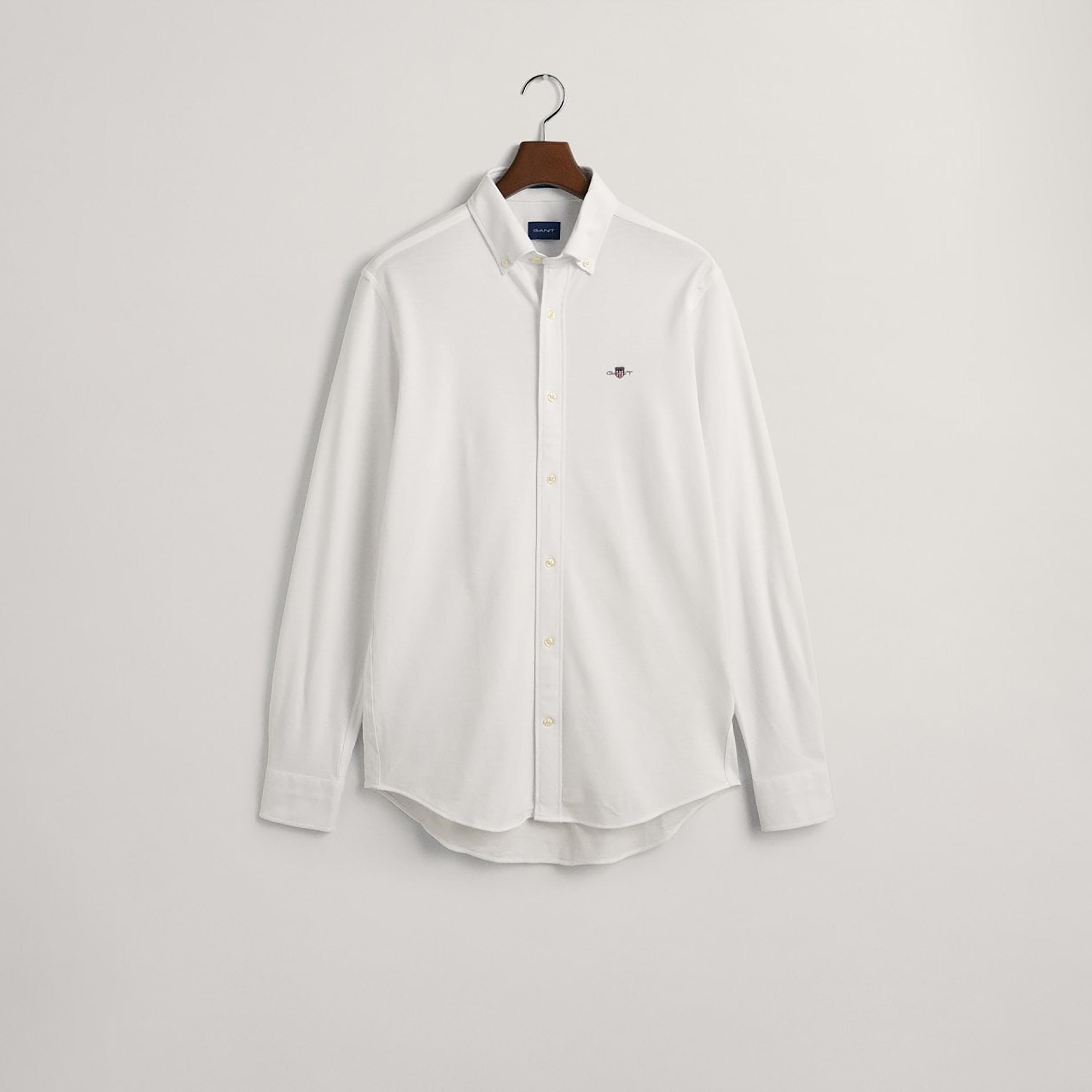 Gant Regular Fit Plain Collared Long Sleeves Men's Shirt-men-clothing-shirts-image-1