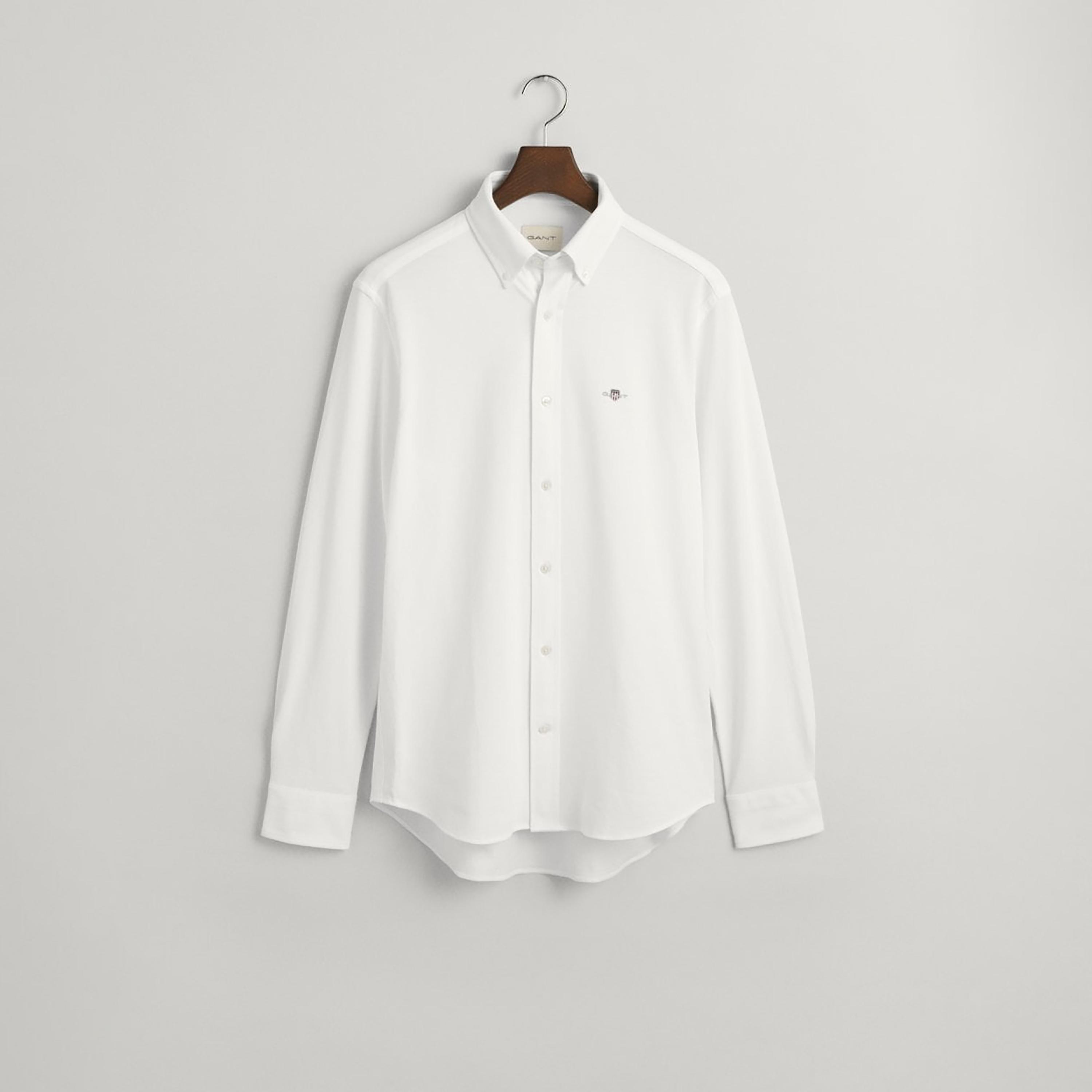Gant Regular Fit Plain Collared Long Sleeves Men's Shirt-men-clothing-shirts-image-2