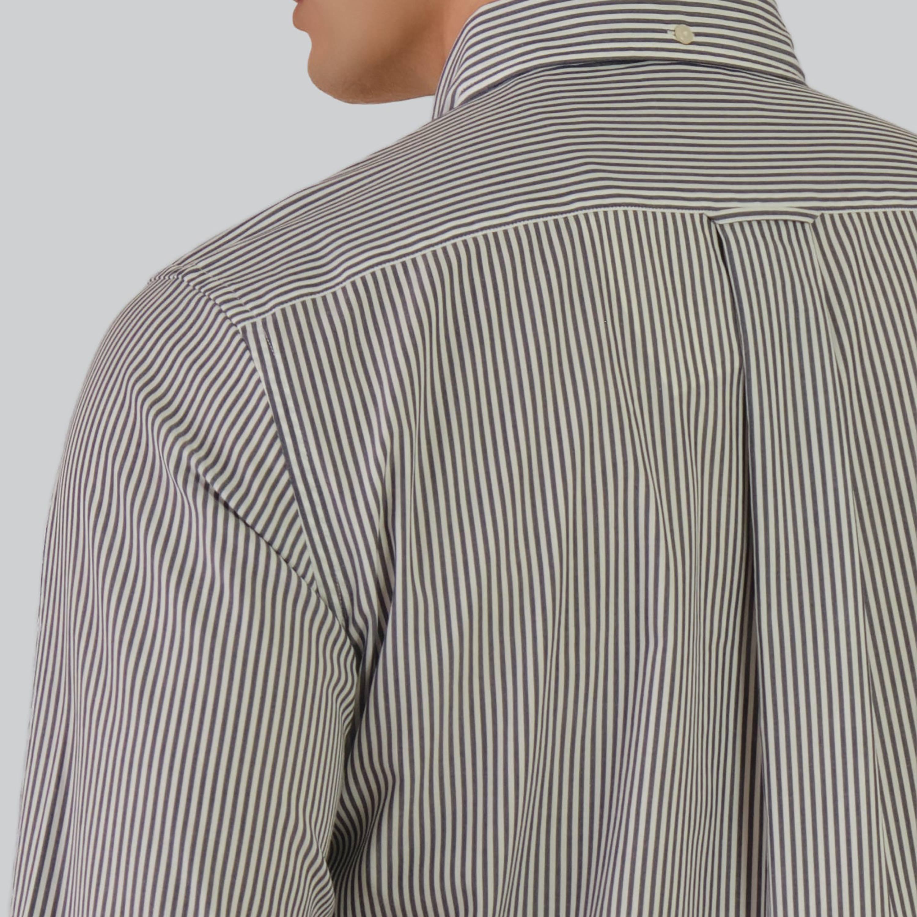 Gant Regular Fit Striped Button-Down Collar Long Sleeves Men's Shirt-men-clothing-shirts-image-2