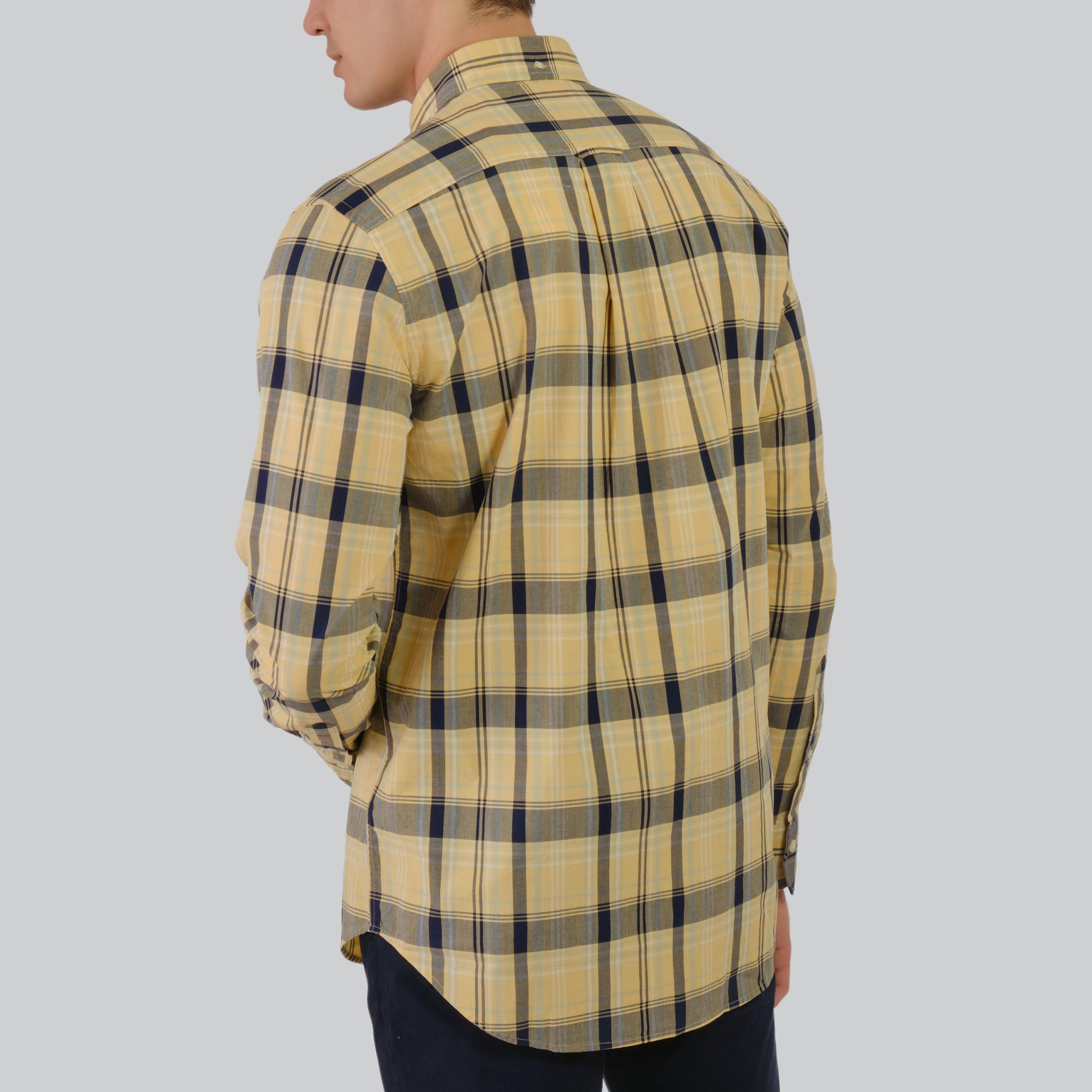 قميص رجالي بأكمام طويلة وياقة مربعة ومقاس عادي من Gant-men-clothing-shirts-image-7
