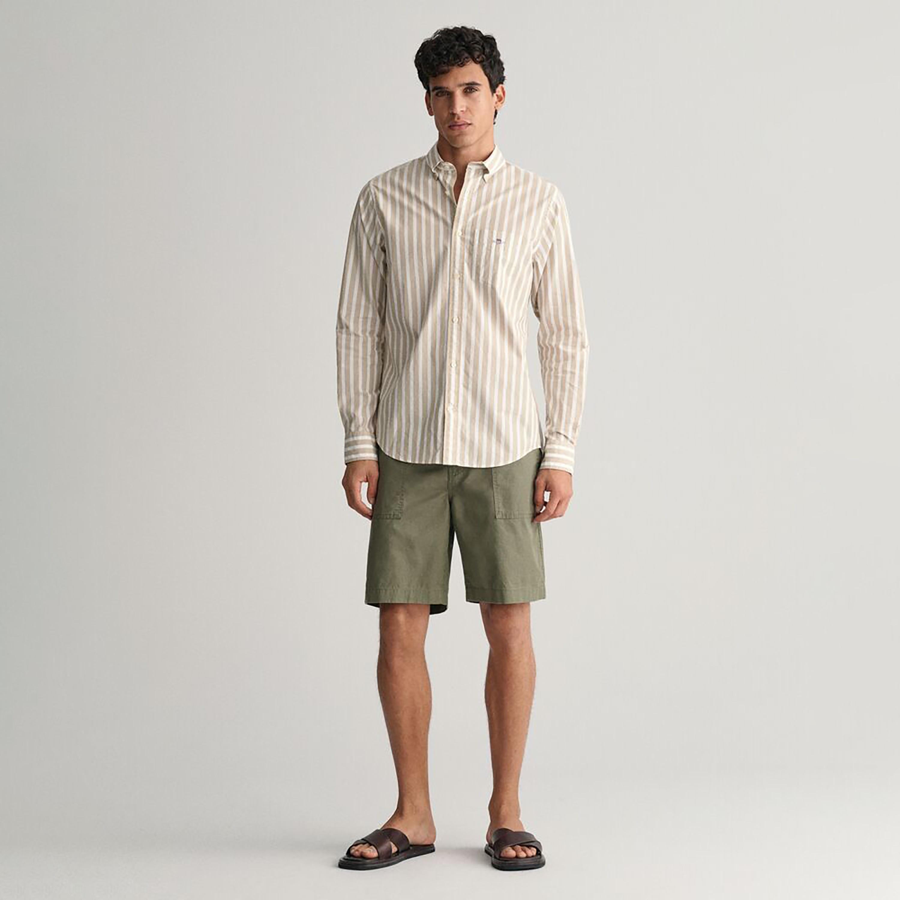 Gant Regular Fit Striped Button-Down Collar Long Sleeves Men's Shirt-men-clothing-shirts-image-3