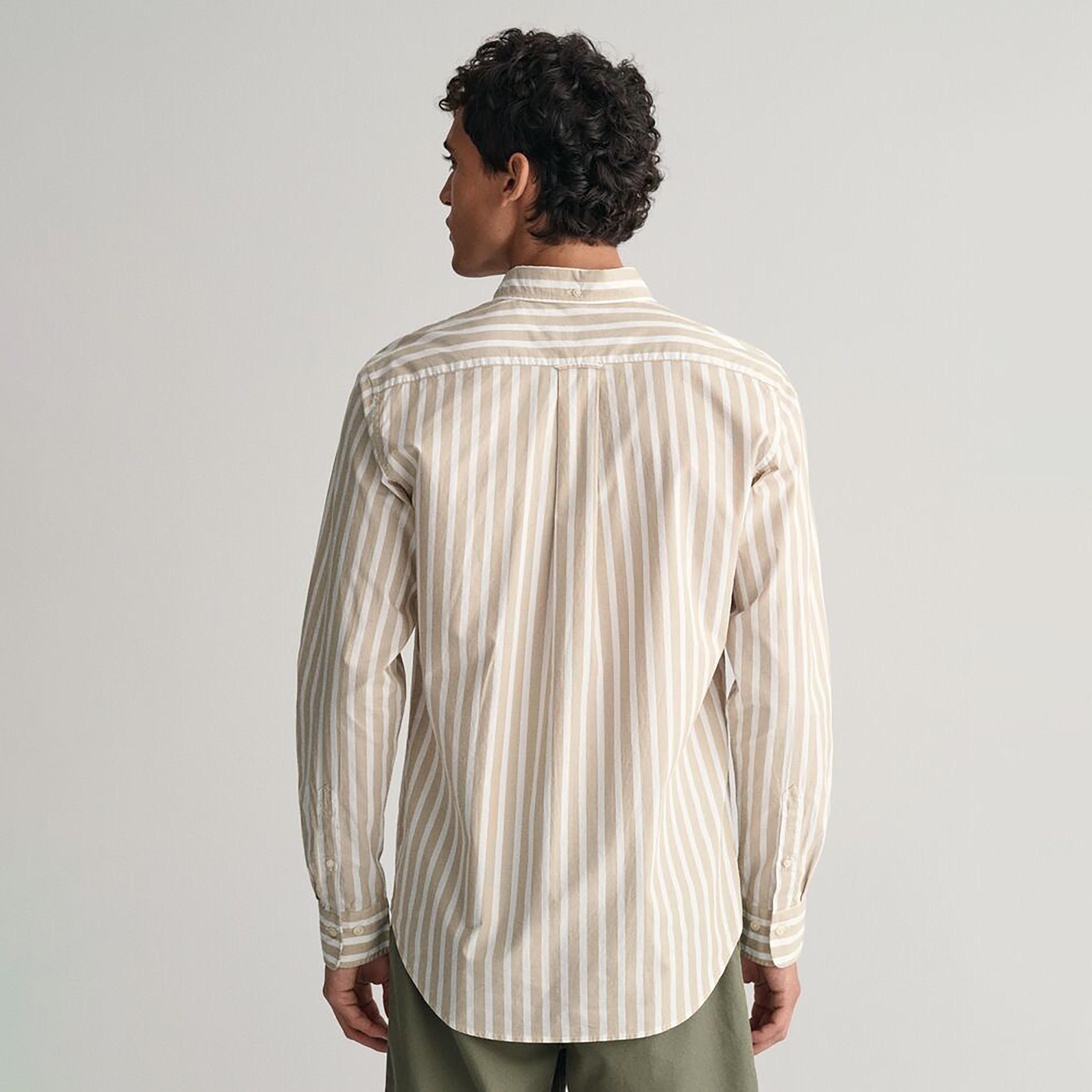 Gant Regular Fit Striped Button-Down Collar Long Sleeves Men's Shirt-men-clothing-shirts-image-4