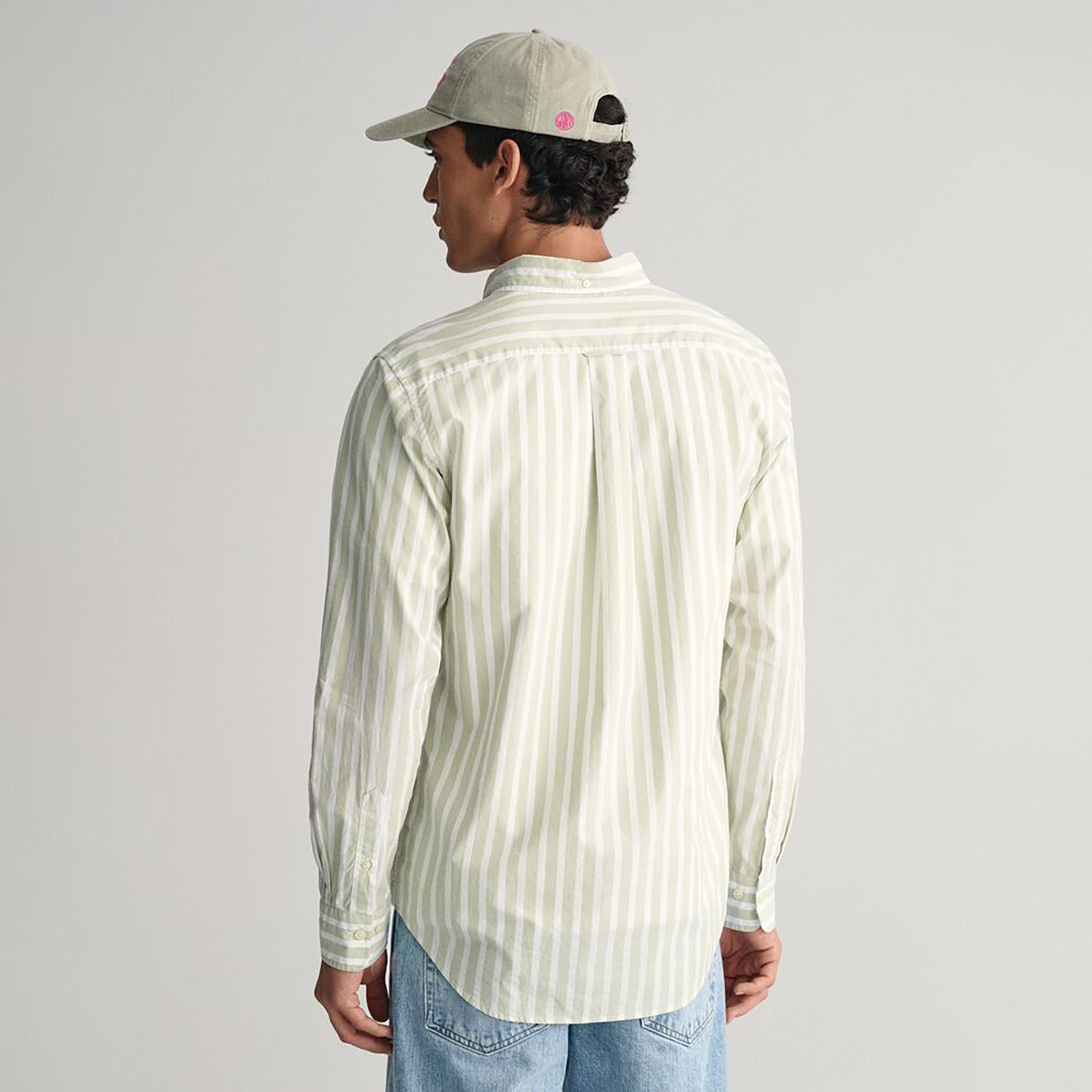 Gant Regular Fit Striped Button-Down Collar Long Sleeves Men's Shirt-men-clothing-shirts-image-9