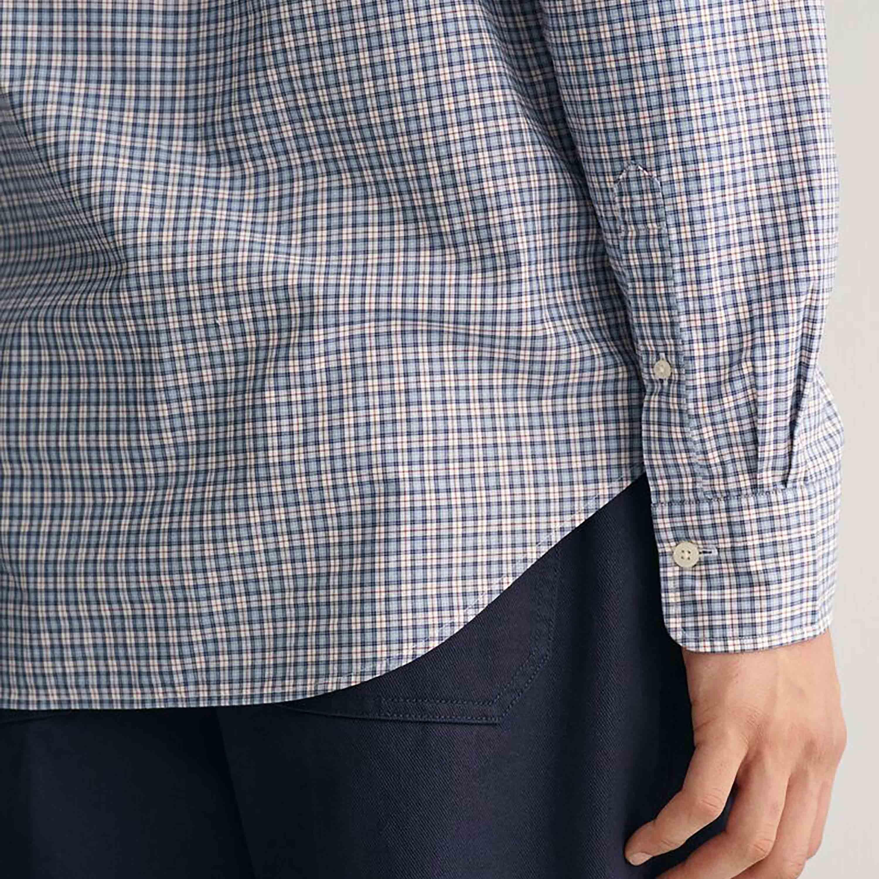 Gant Regular Fit Checked Button-Down Collar Long Sleeves Men's Shirt-men-clothing-shirts-image-10