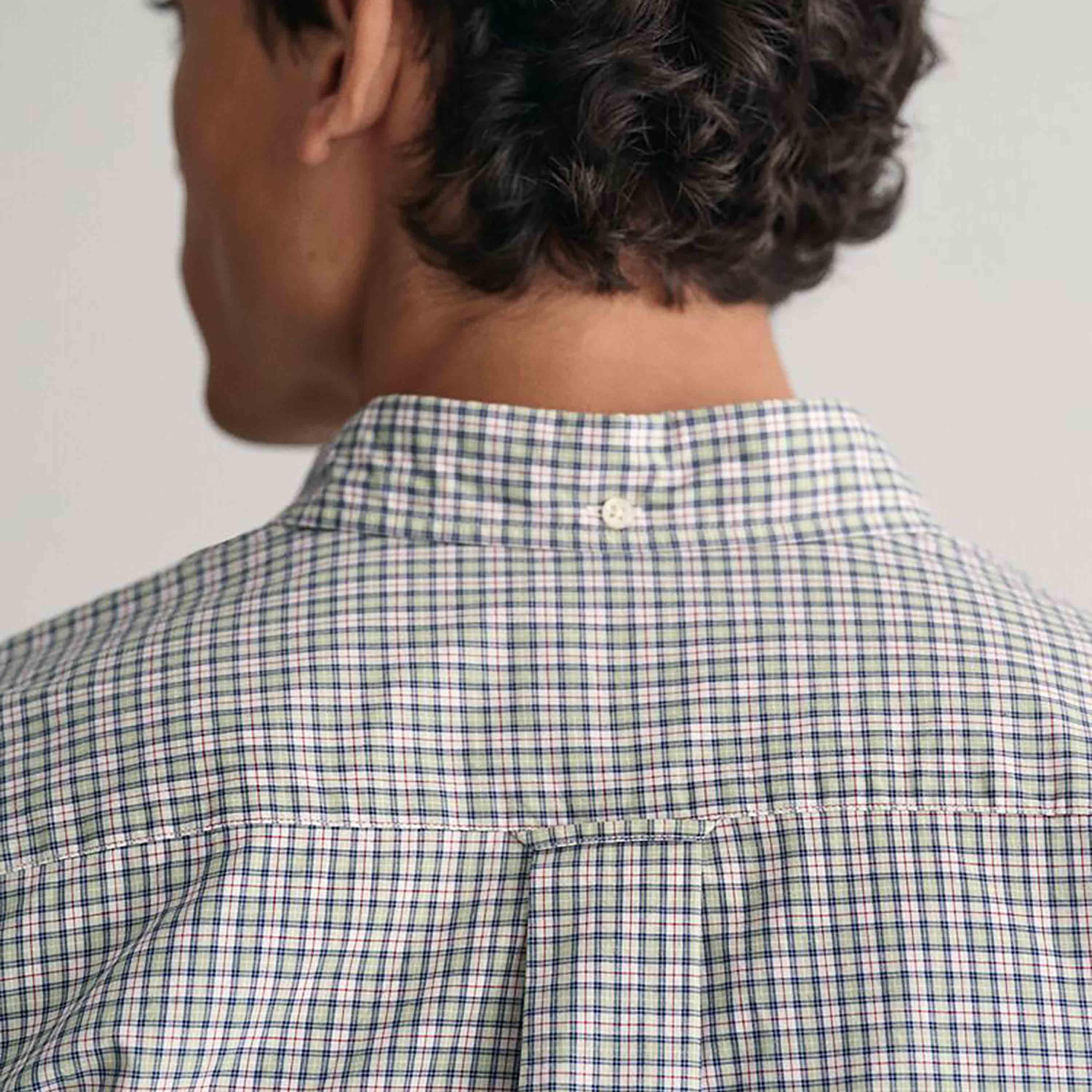 Gant Regular Fit Checked Button-Down Collar Long Sleeves Men's Shirt-men-clothing-shirts-image-5