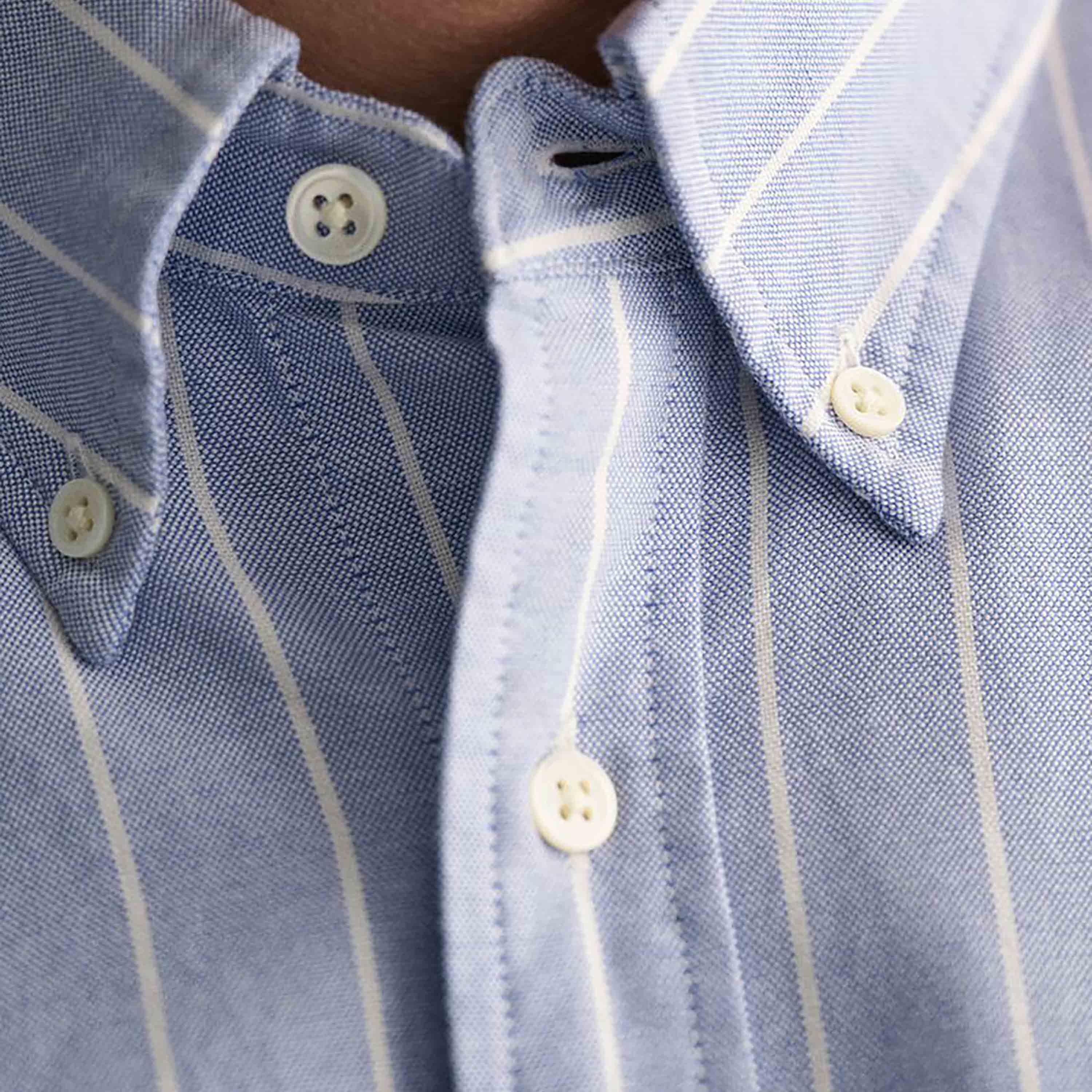 Gant Relaxed Fit Striped Button-Down Collar Long Sleeves Men's Shirt-men-clothing-shirts-image-10
