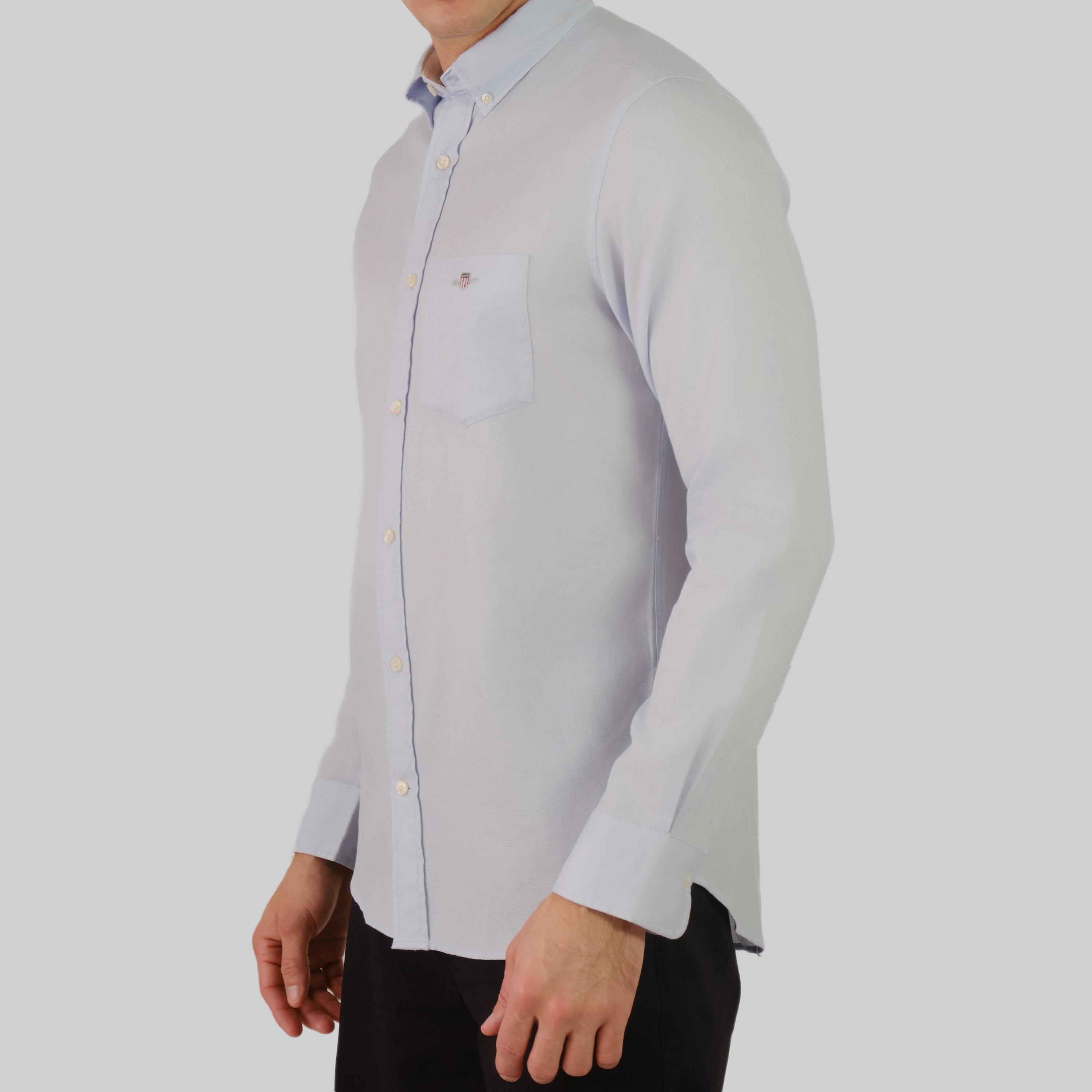 قميص رجالي من Gant ذو ياقة عادية وأكمام طويلة وياقة بأزرار سفلية-men-clothing-shirts-image-10