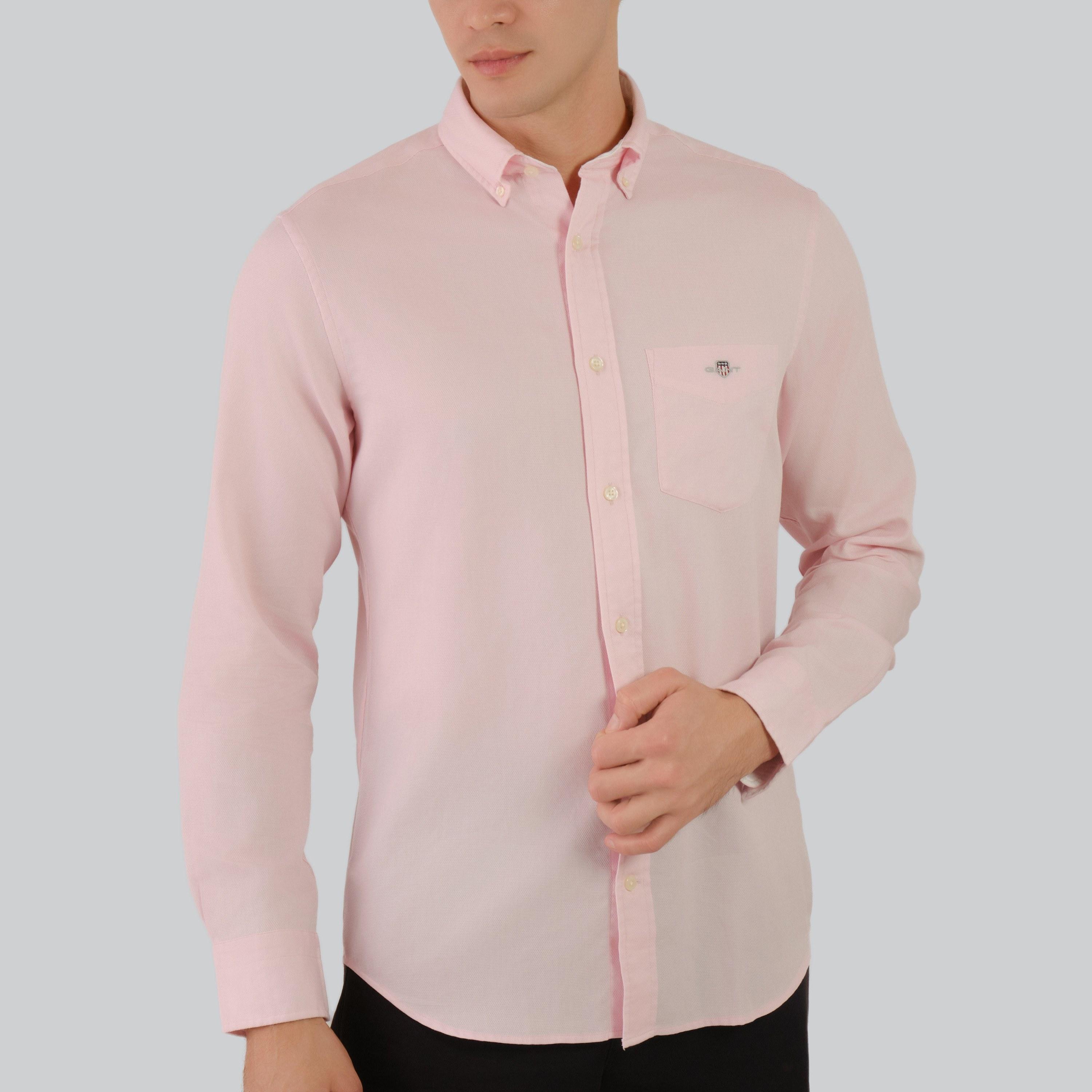 قميص رجالي من Gant ذو ياقة عادية وأكمام طويلة وياقة بأزرار سفلية-men-clothing-shirts-image-16